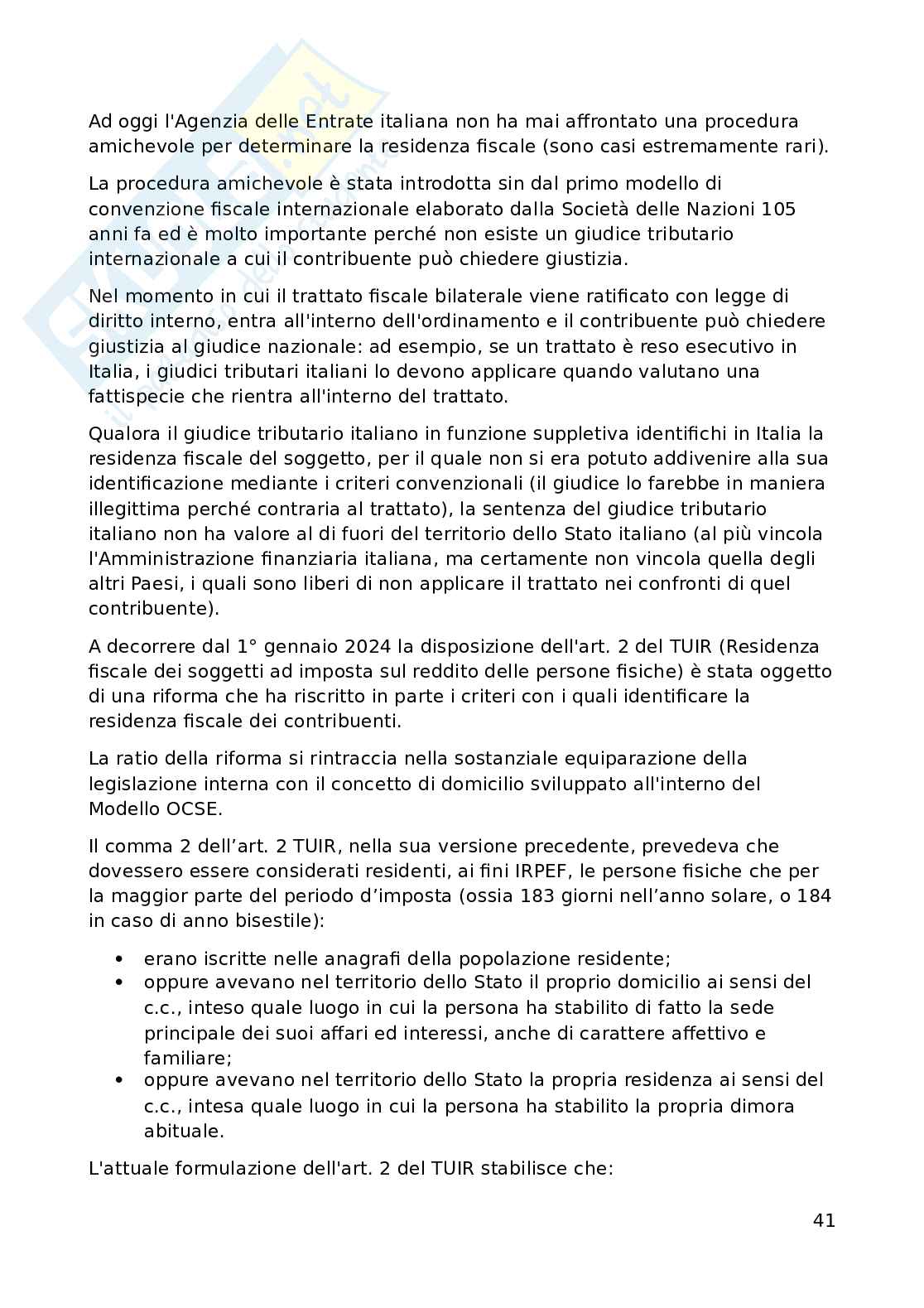 Appunti di Diritto tributario avanzato (3 crediti) Pag. 41