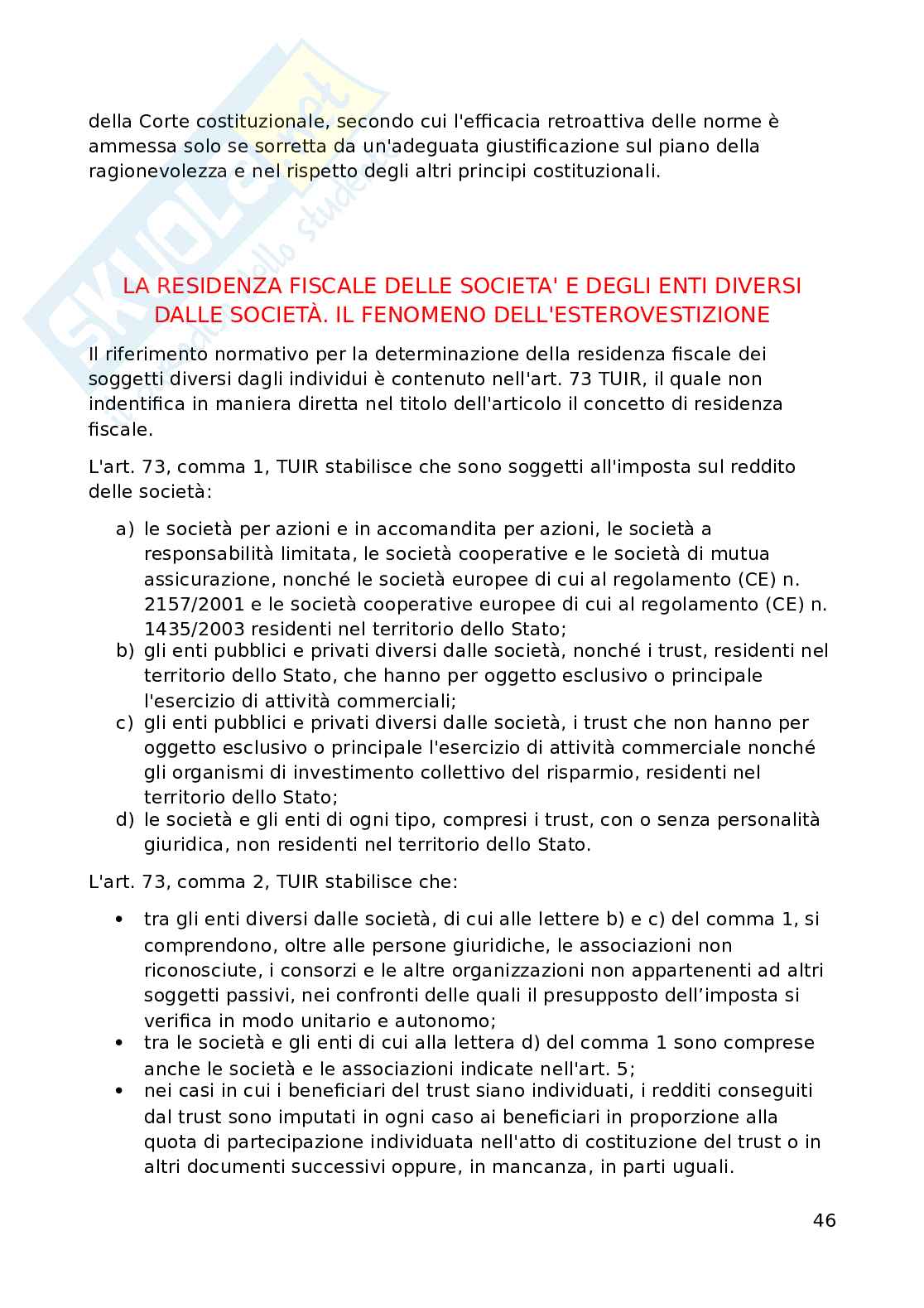 Appunti di Diritto tributario avanzato (3 crediti) Pag. 46