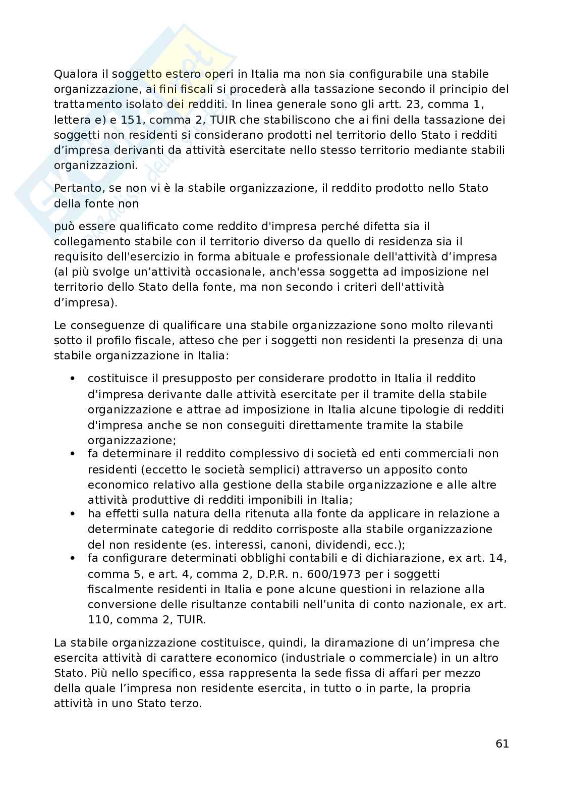 Appunti di Diritto tributario avanzato (3 crediti) Pag. 61