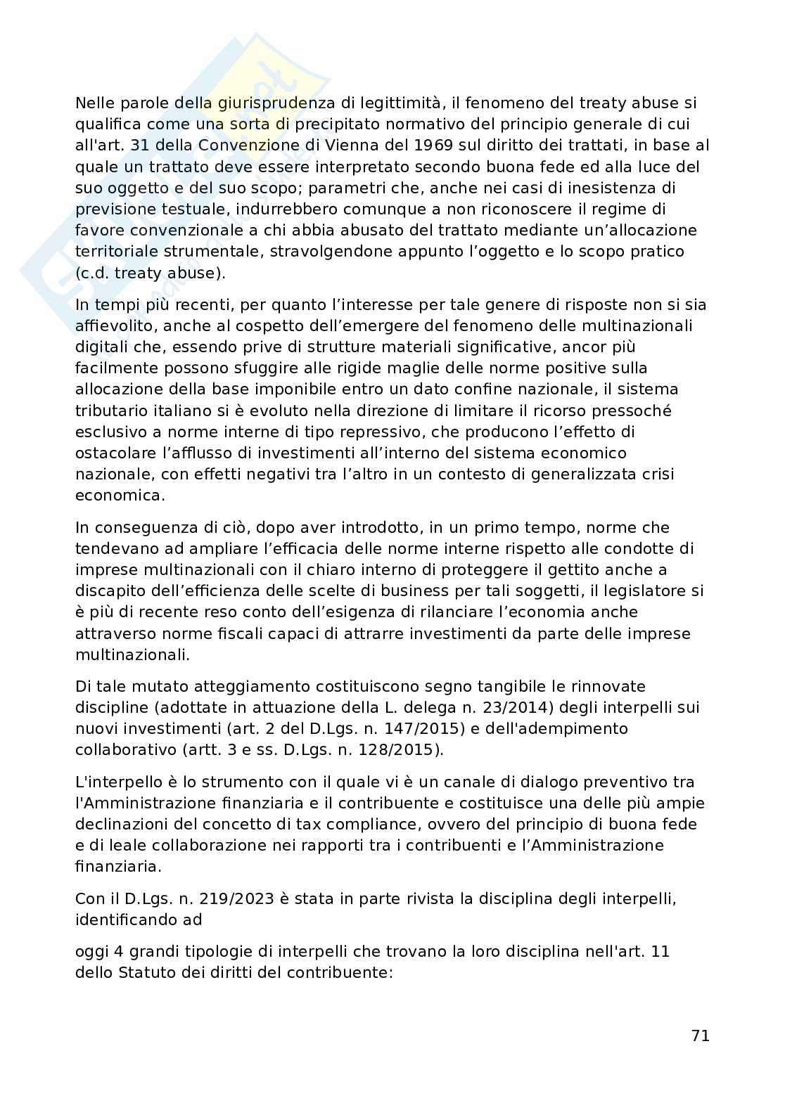 Appunti di Diritto tributario avanzato (3 crediti) Pag. 71
