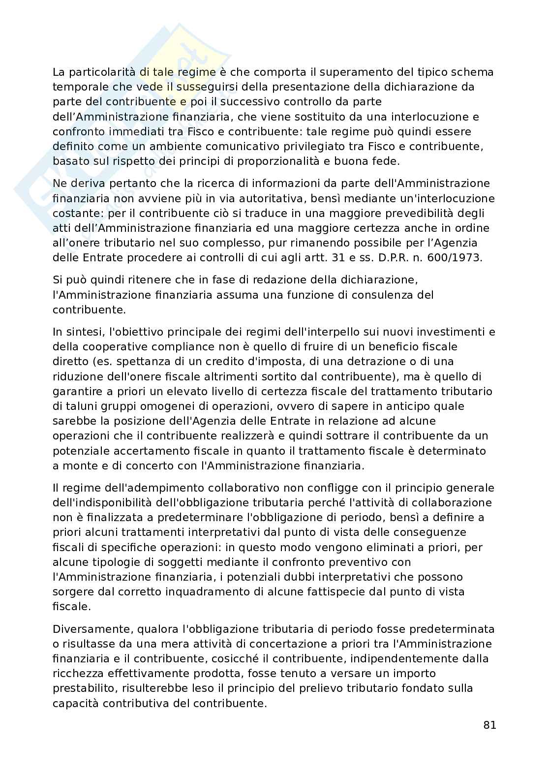 Appunti di Diritto tributario avanzato (3 crediti) Pag. 81