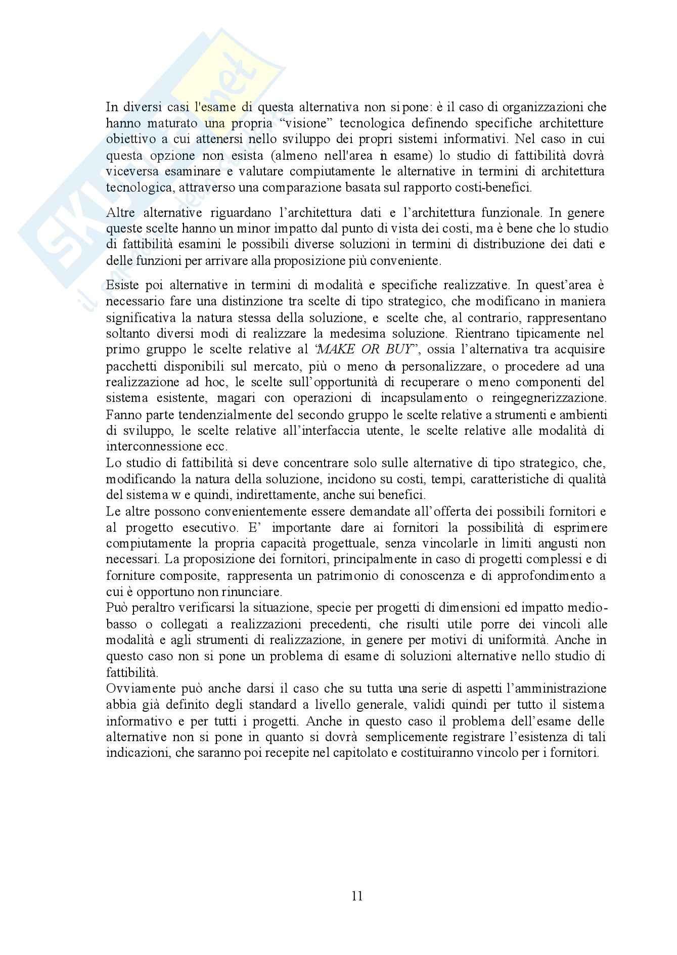Economia ed organizzazione Aziendale – Fattibilità Pag. 11