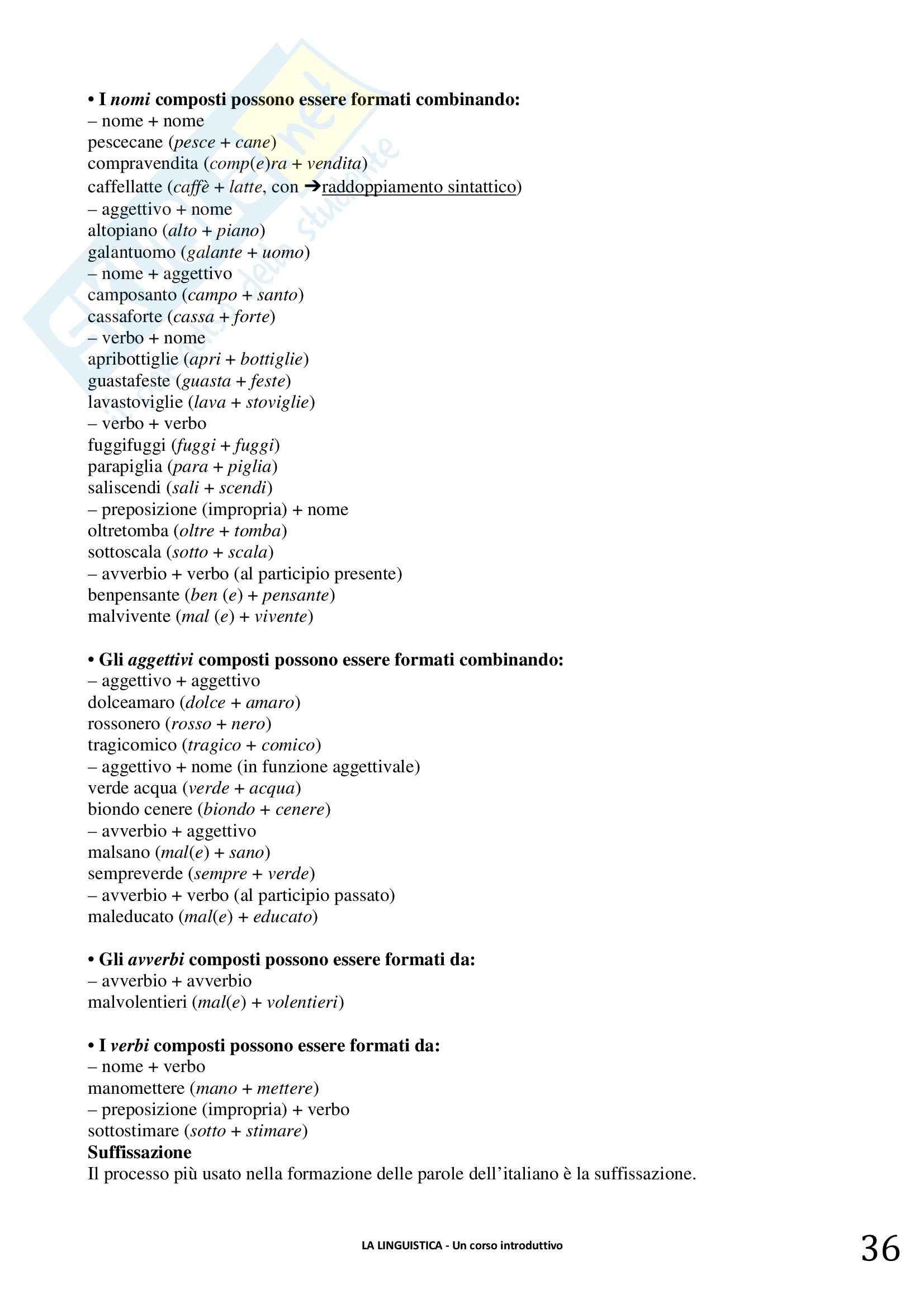 Riassunto esame linguistica generale, prof. Berruto, libro consigliato La Linguistica. Berruto, Cerruti Pag. 36