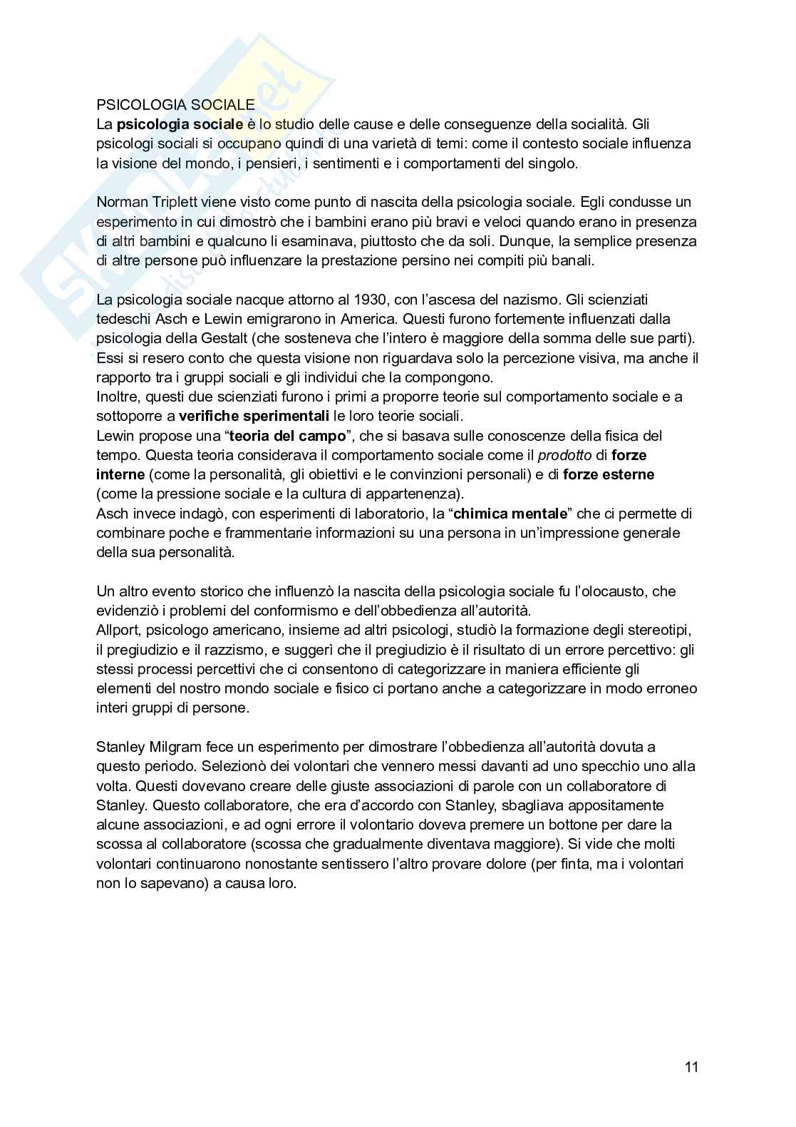 Riassunto esame Psicologia generale, Prof. Arduino Lisa, libro consigliato Psicologia generale; Psicologia della personalità e delle differenze individuali, Schacter, De Beni Pag. 11