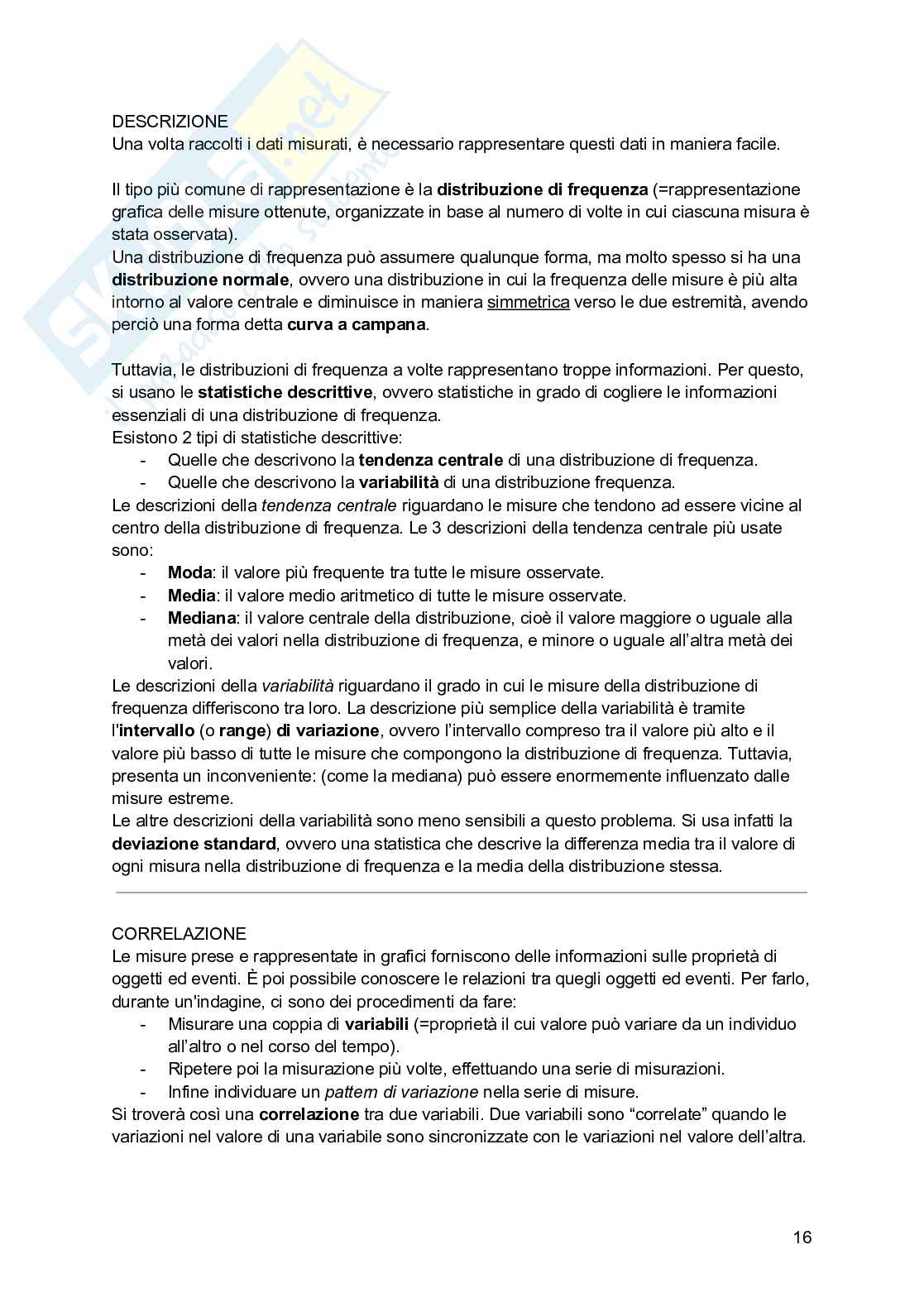 Riassunto esame Psicologia generale, Prof. Arduino Lisa, libro consigliato Psicologia generale; Psicologia della personalità e delle differenze individuali, Schacter, De Beni Pag. 16