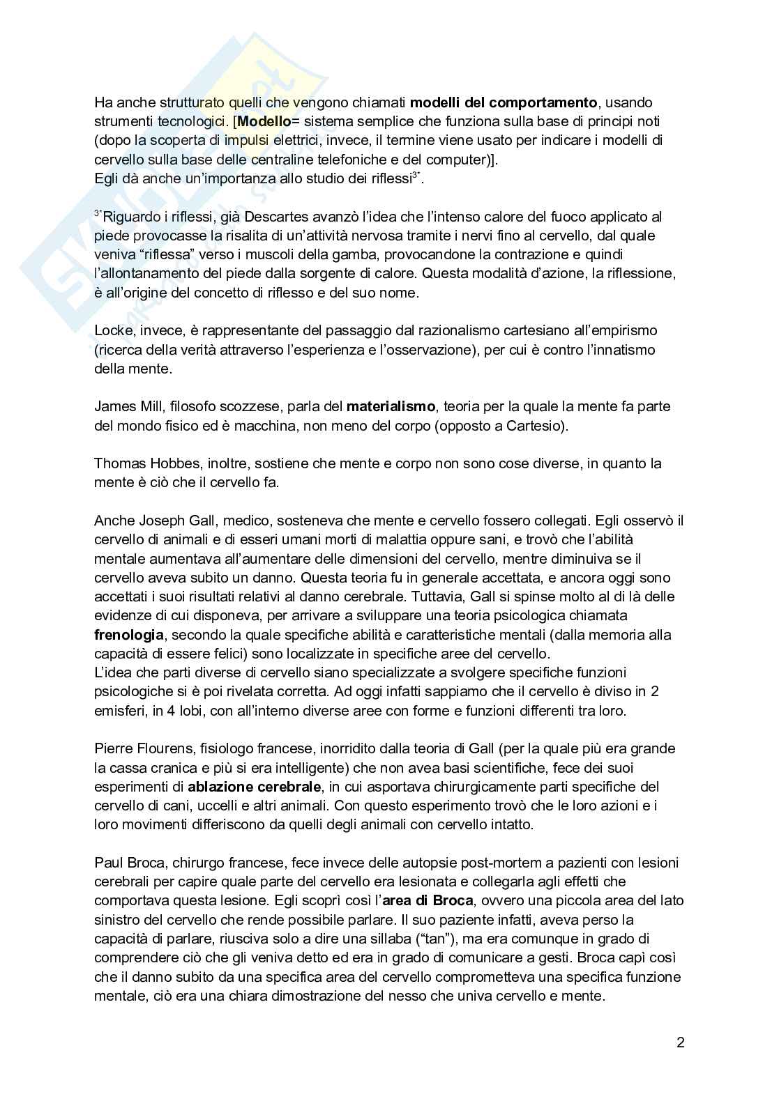 Riassunto esame Psicologia generale, Prof. Arduino Lisa, libro consigliato Psicologia generale; Psicologia della personalità e delle differenze individuali, Schacter, De Beni Pag. 2