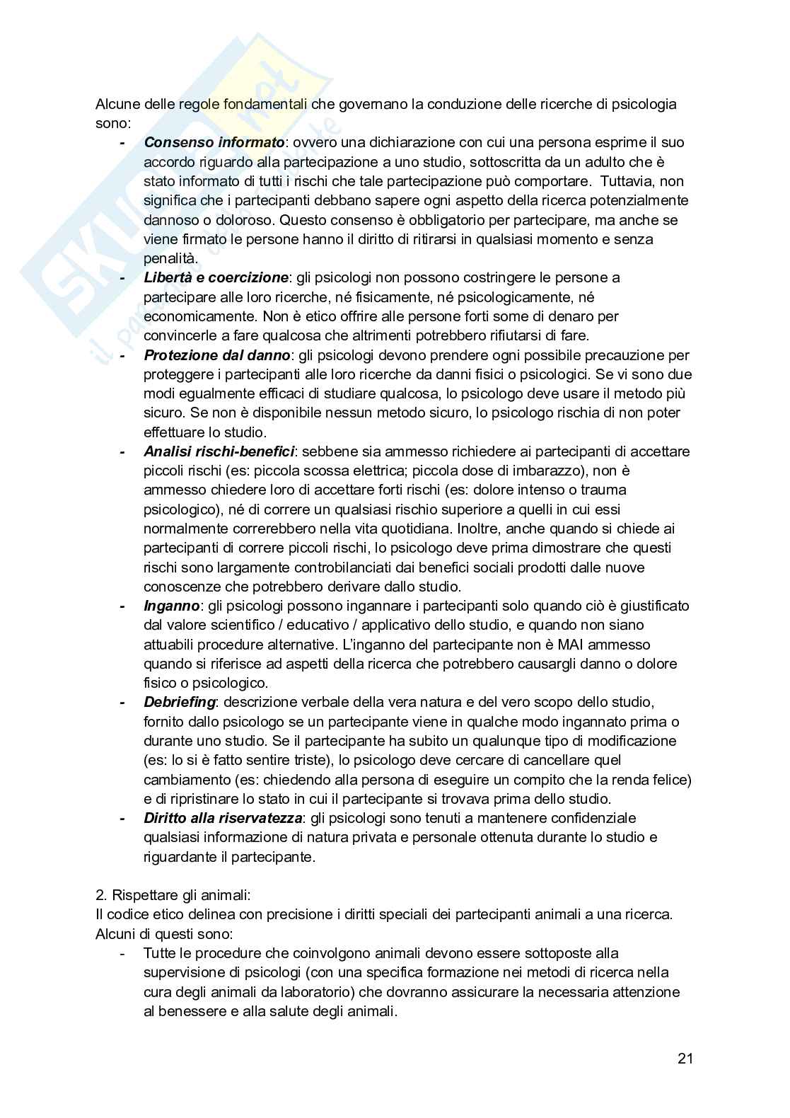 Riassunto esame Psicologia generale, Prof. Arduino Lisa, libro consigliato Psicologia generale; Psicologia della personalità e delle differenze individuali, Schacter, De Beni Pag. 21