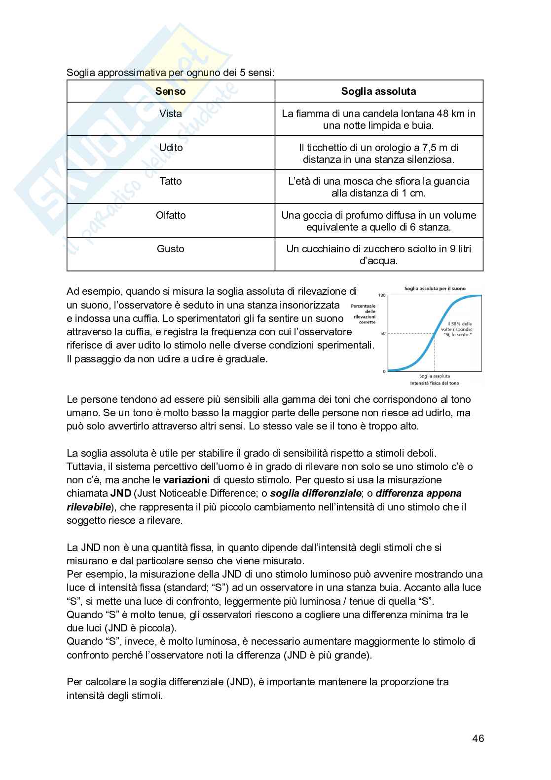 Riassunto esame Psicologia generale, Prof. Arduino Lisa, libro consigliato Psicologia generale; Psicologia della personalità e delle differenze individuali, Schacter, De Beni Pag. 46