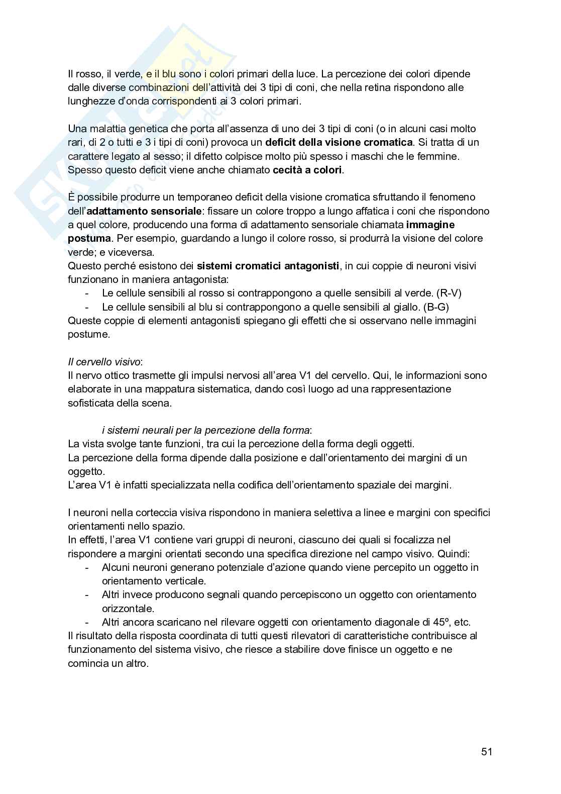 Riassunto esame Psicologia generale, Prof. Arduino Lisa, libro consigliato Psicologia generale; Psicologia della personalità e delle differenze individuali, Schacter, De Beni Pag. 51