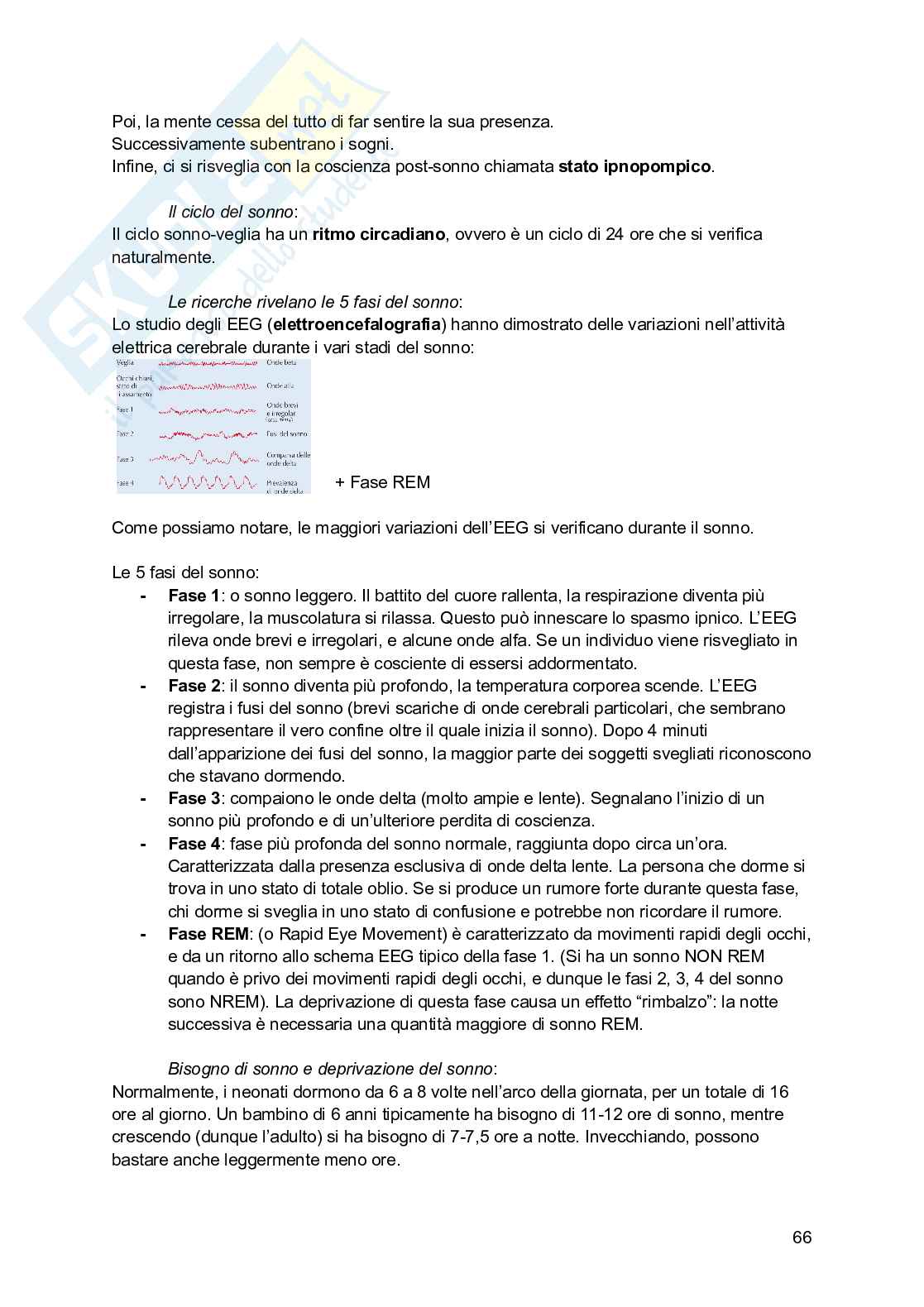 Riassunto esame Psicologia generale, Prof. Arduino Lisa, libro consigliato Psicologia generale; Psicologia della personalità e delle differenze individuali, Schacter, De Beni Pag. 66