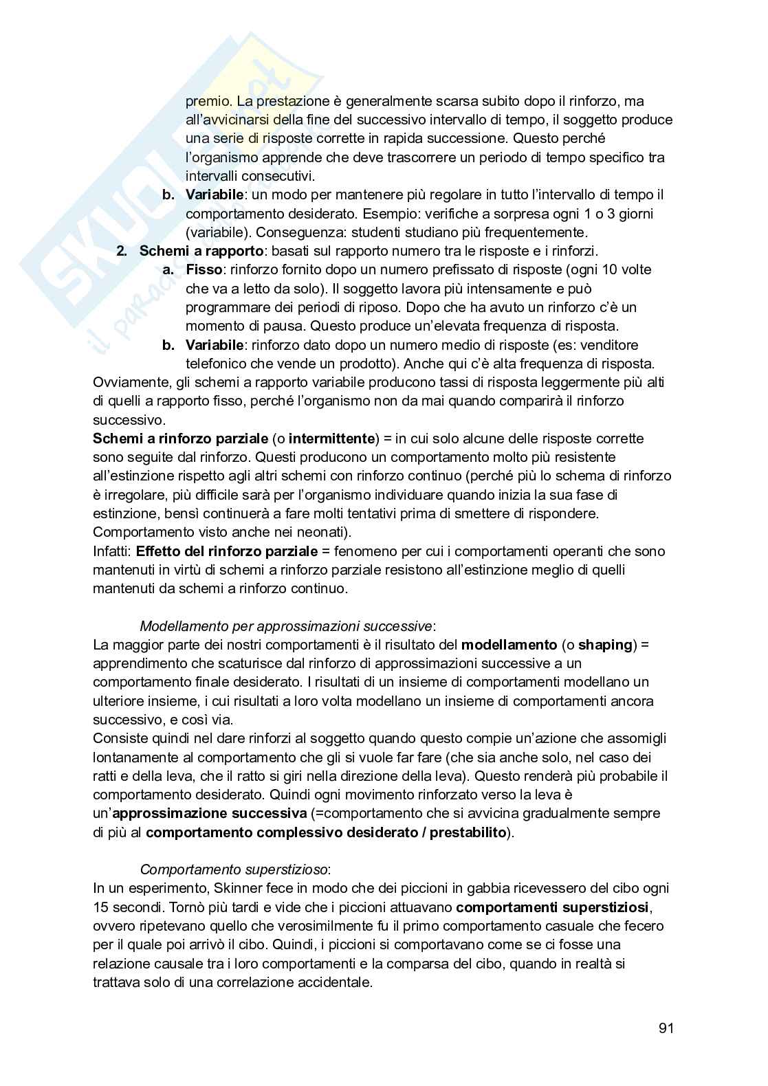Riassunto esame Psicologia generale, Prof. Arduino Lisa, libro consigliato Psicologia generale; Psicologia della personalità e delle differenze individuali, Schacter, De Beni Pag. 91