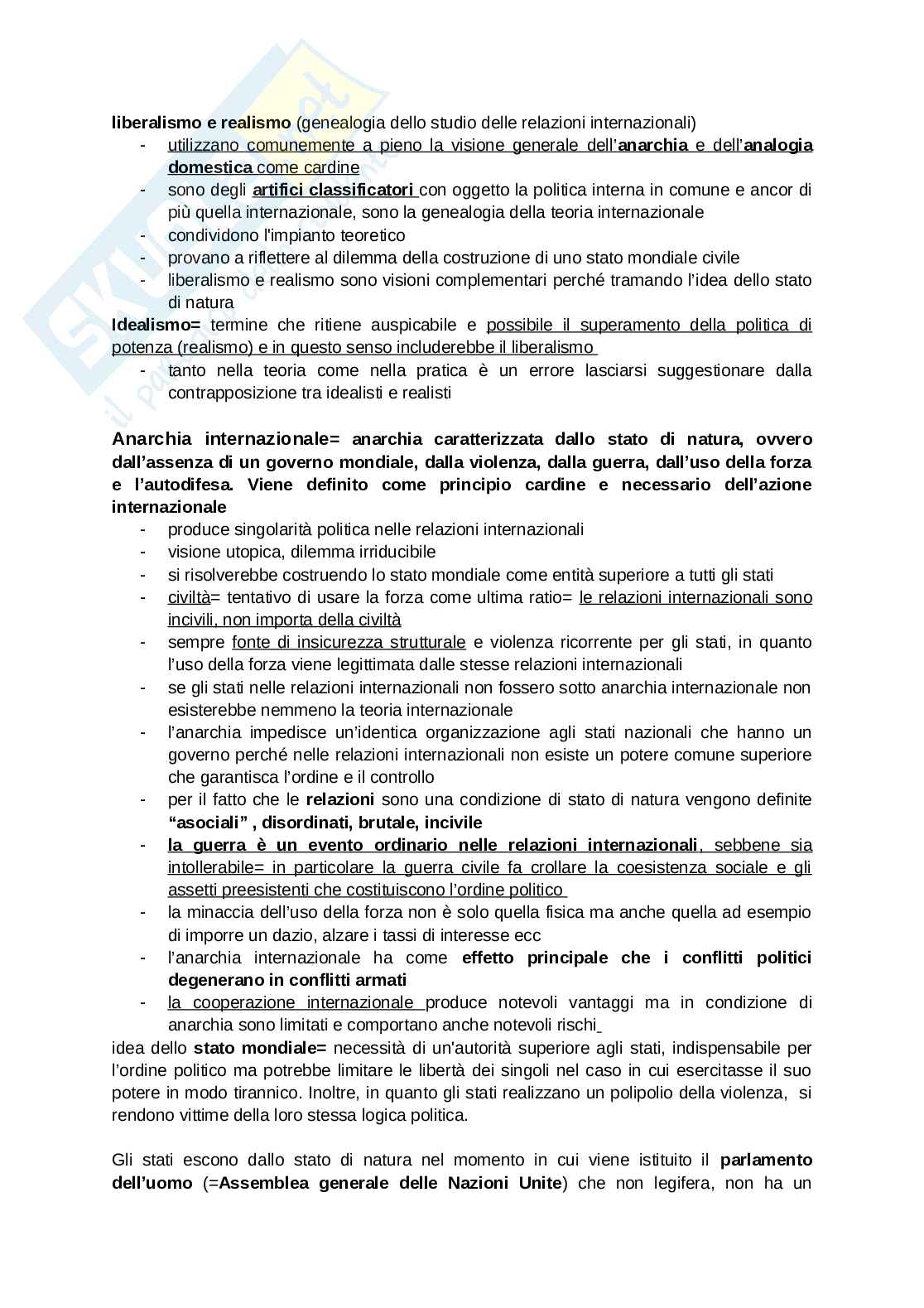 Riassunto esame Storia delle relazioni internazionali, Prof. Chiaruzzi Michele, libro consigliato La Trama del Mondo, Michele Chiaruzzi Pag. 6