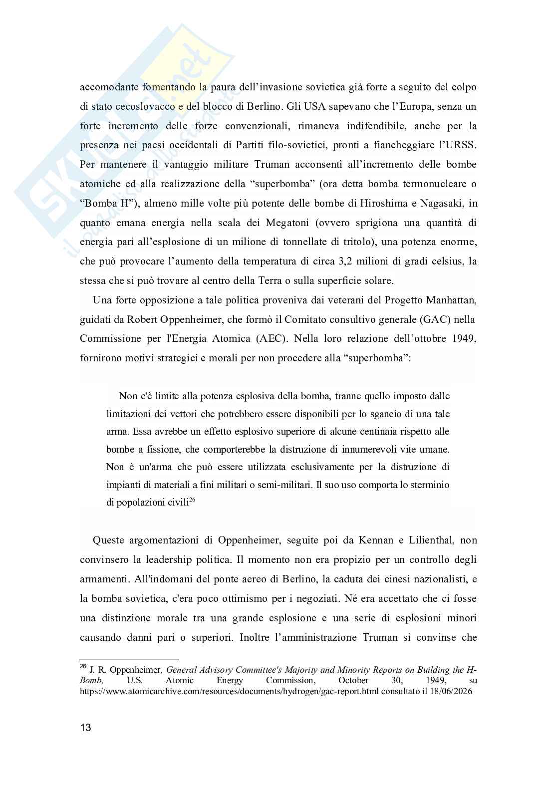 Guerra nucleare: strategie e piani dal 1946 al 1968 Pag. 16
