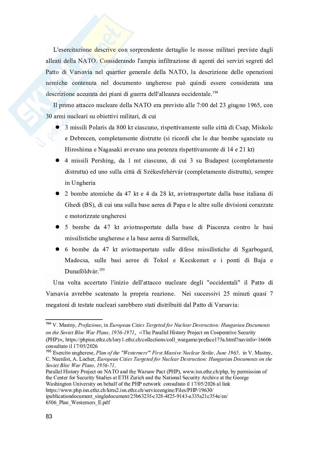 Guerra nucleare: strategie e piani dal 1946 al 1968 Pag. 86