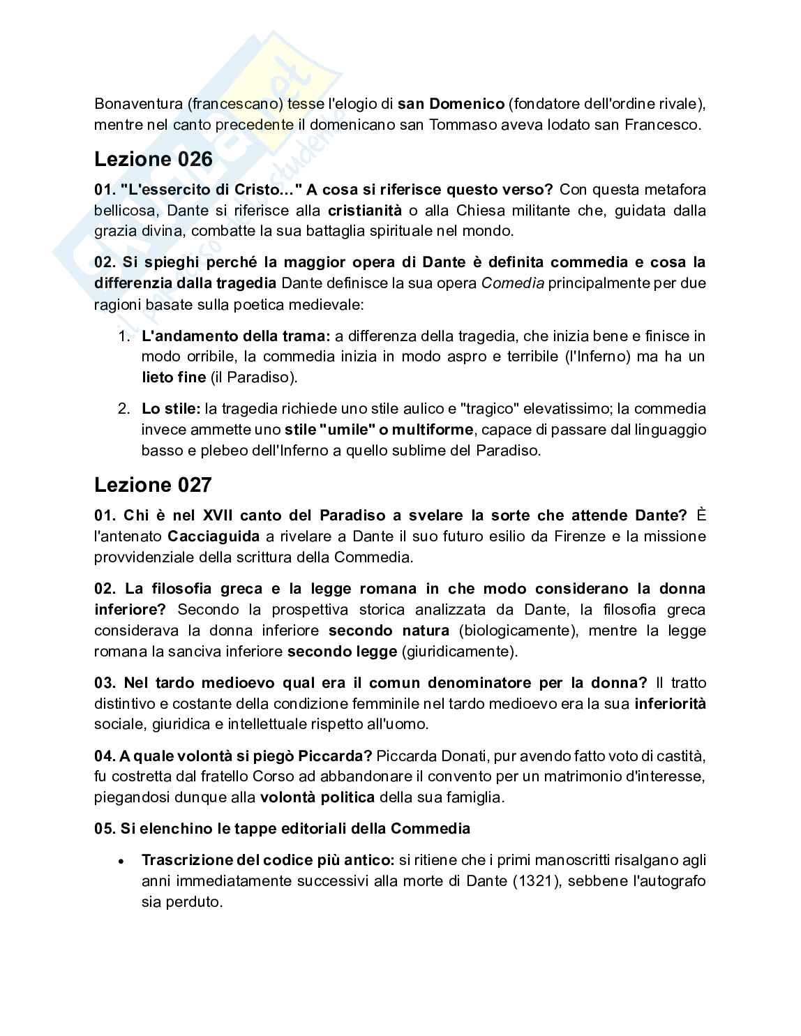 Letteratura italiana 1 - Lingue e culture europee e del resto del mondo Pag. 21