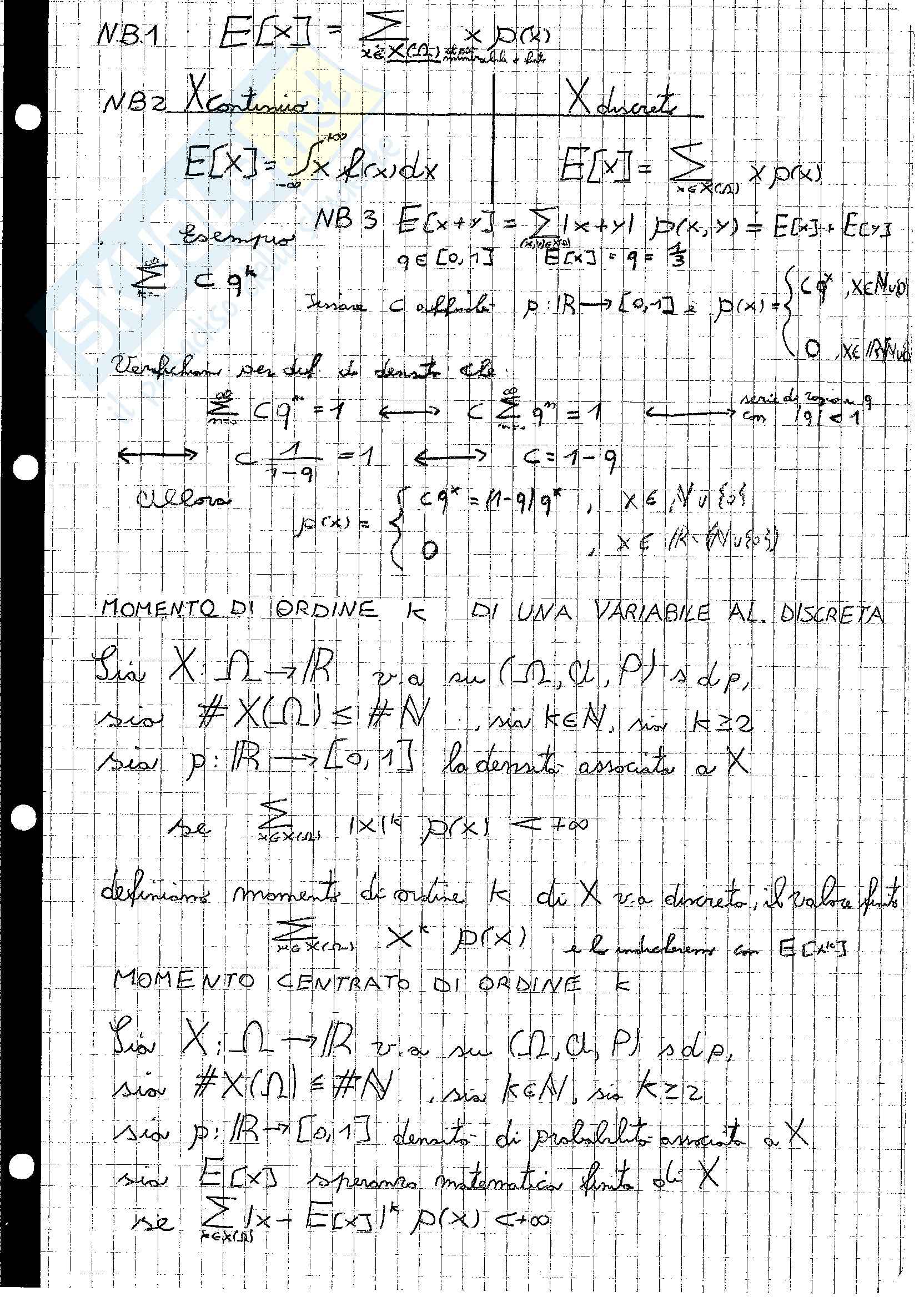 Statistica e calcolo delle probabilità - Appunti Pag. 31