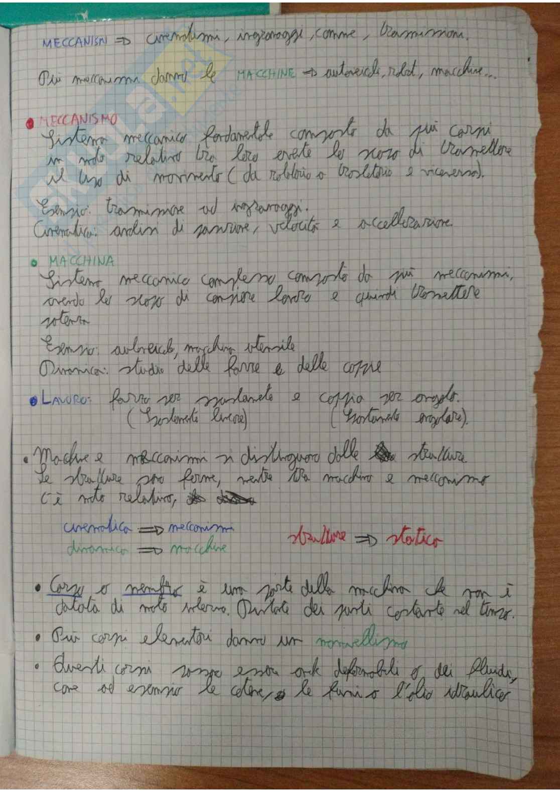 Appunti Meccanica applicata alle macchine Pag. 1