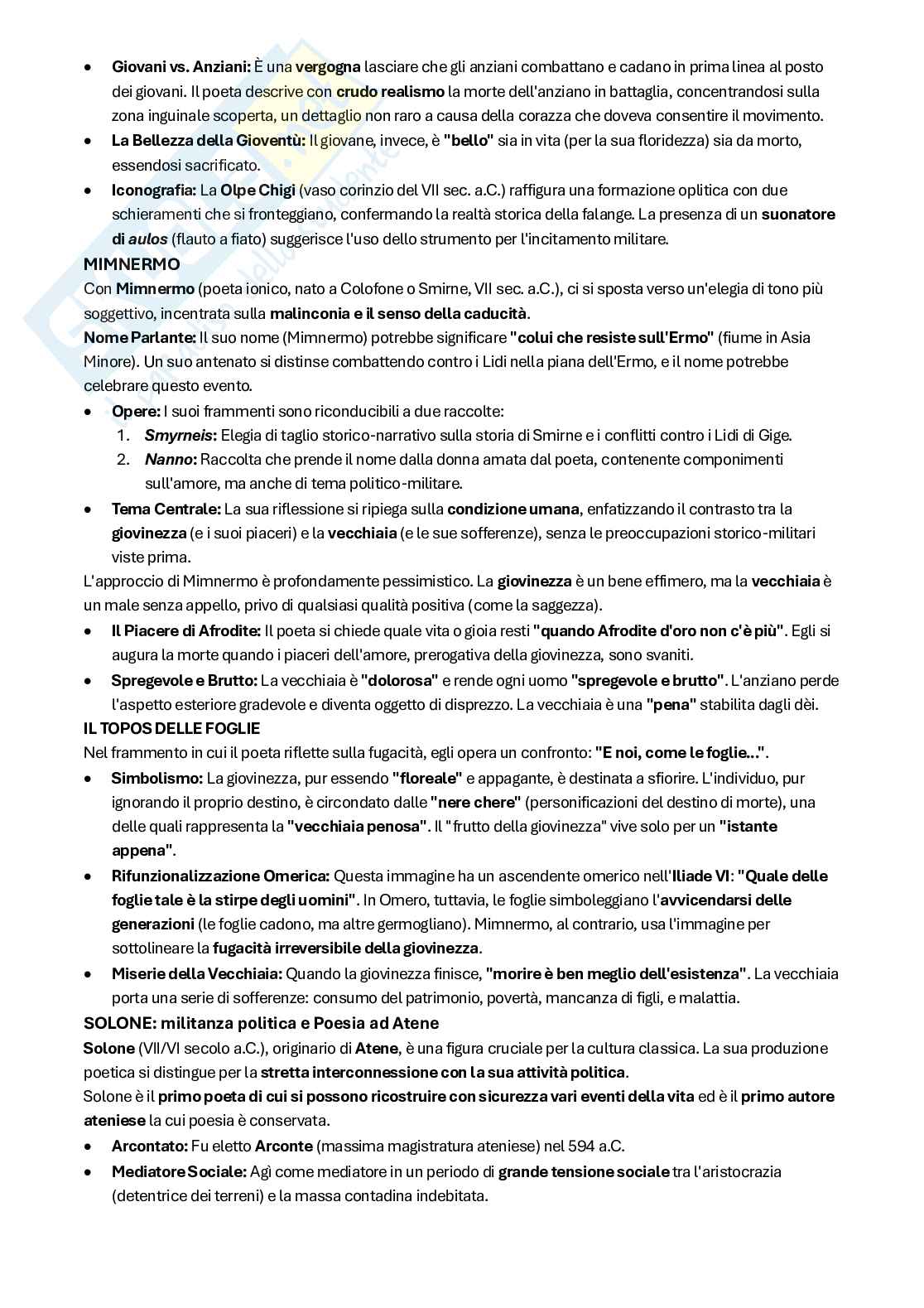 Introduzione alla cultura classica I (M-Z) (appunti lezioni) Pag. 21