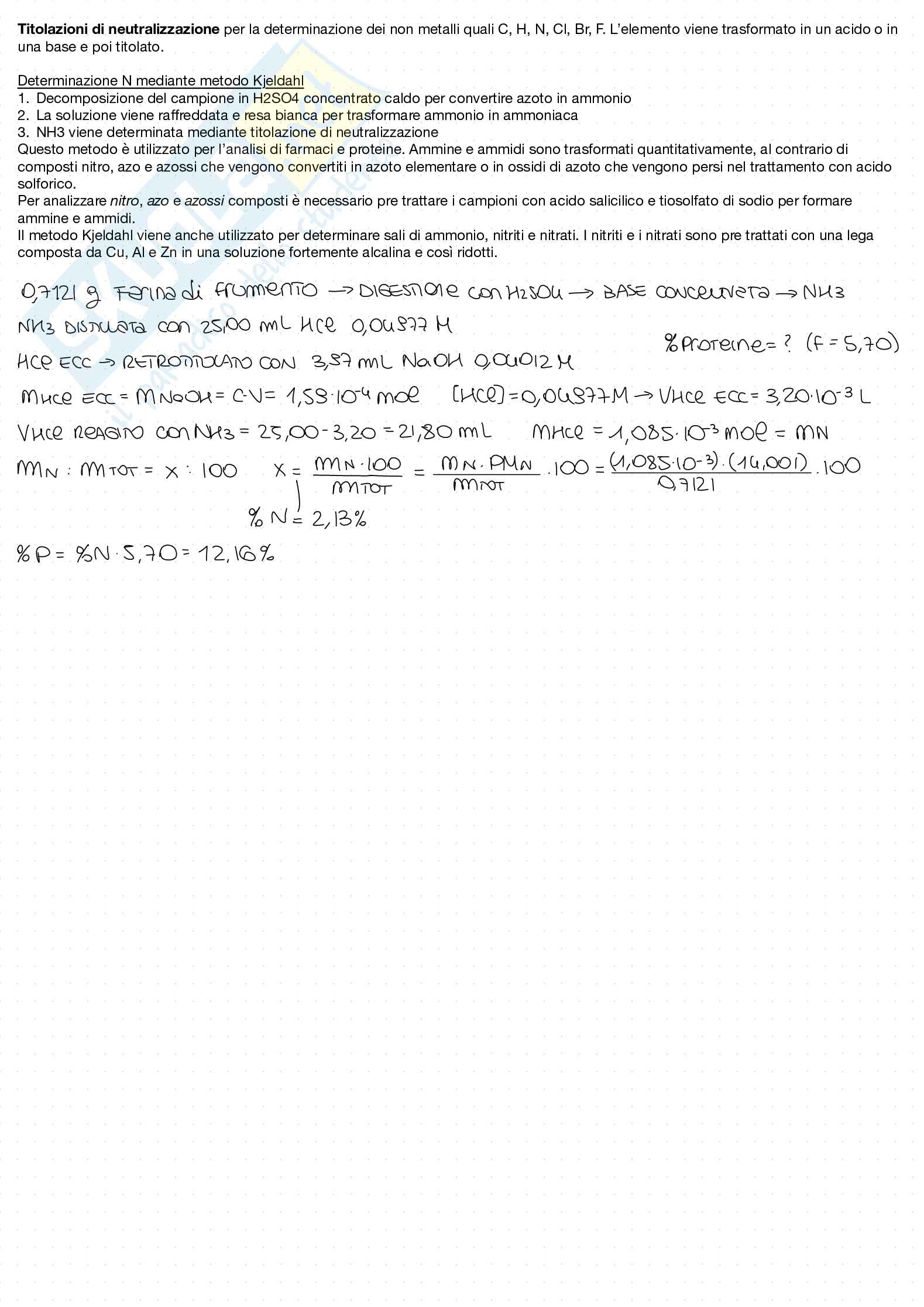 Chimica analitica  Pag. 16