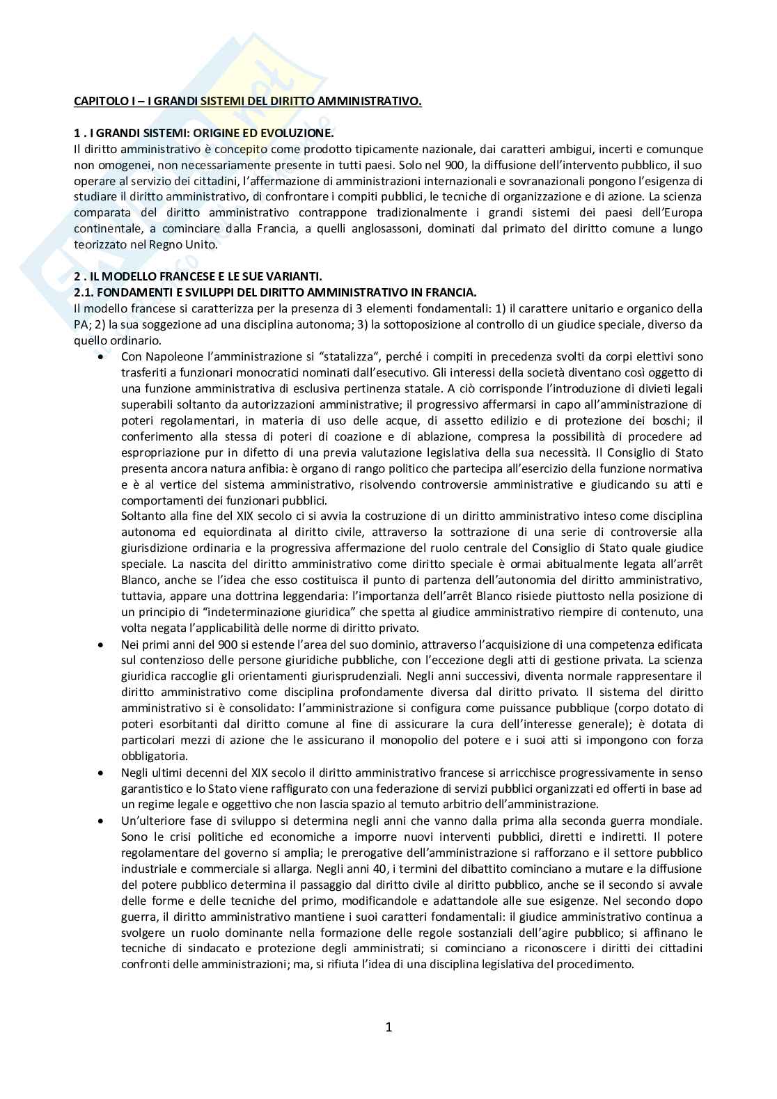 Riassunto di Diritto amministrativo comparato Pag. 1