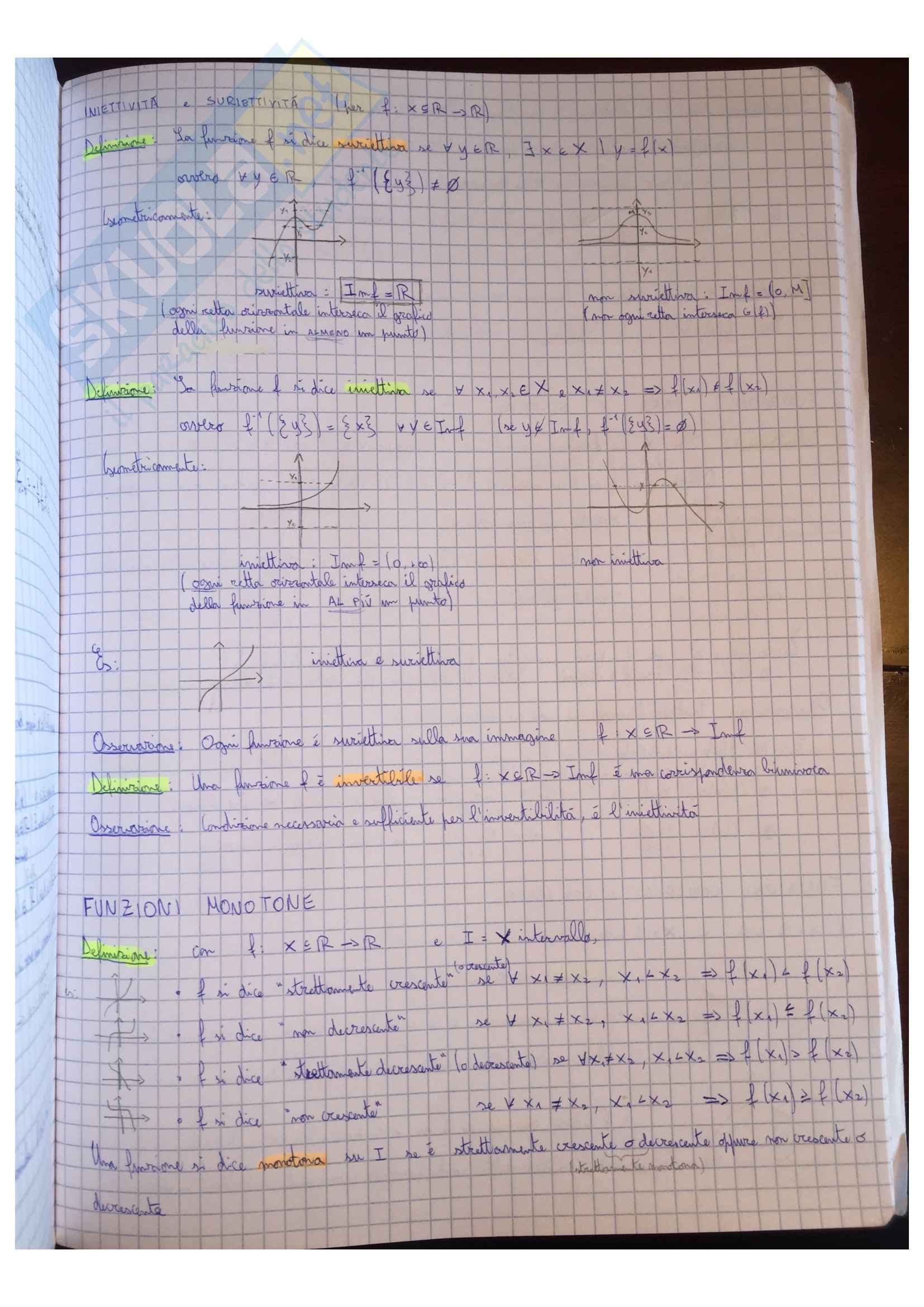 Appunti Matematica generale, docente Valentina Guizzi Pag. 11