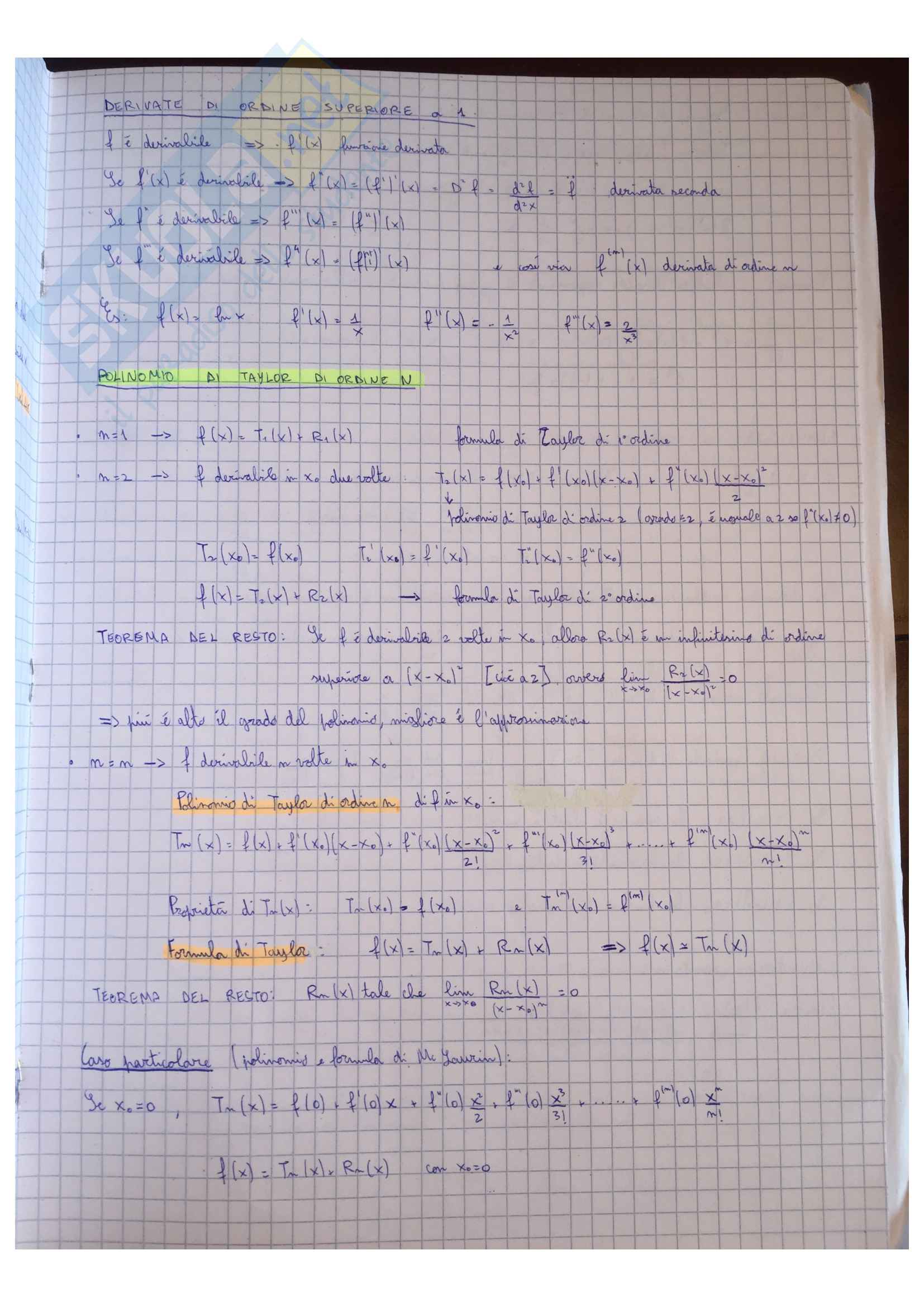 Appunti Matematica generale, docente Valentina Guizzi Pag. 41