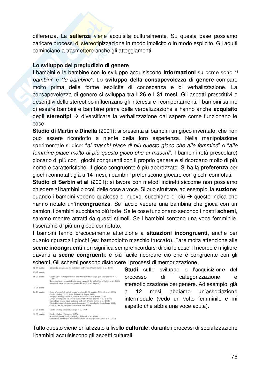 Riassunto esame Psicologia sociale , Prof. Sacchi Simona, libro consigliato Psicologia del pregiudizio , Brown Pag. 76