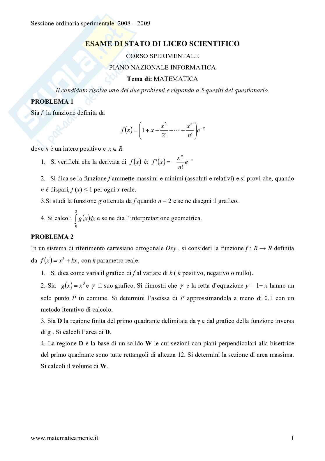 2009 - liceo scientifico pni Pag. 1