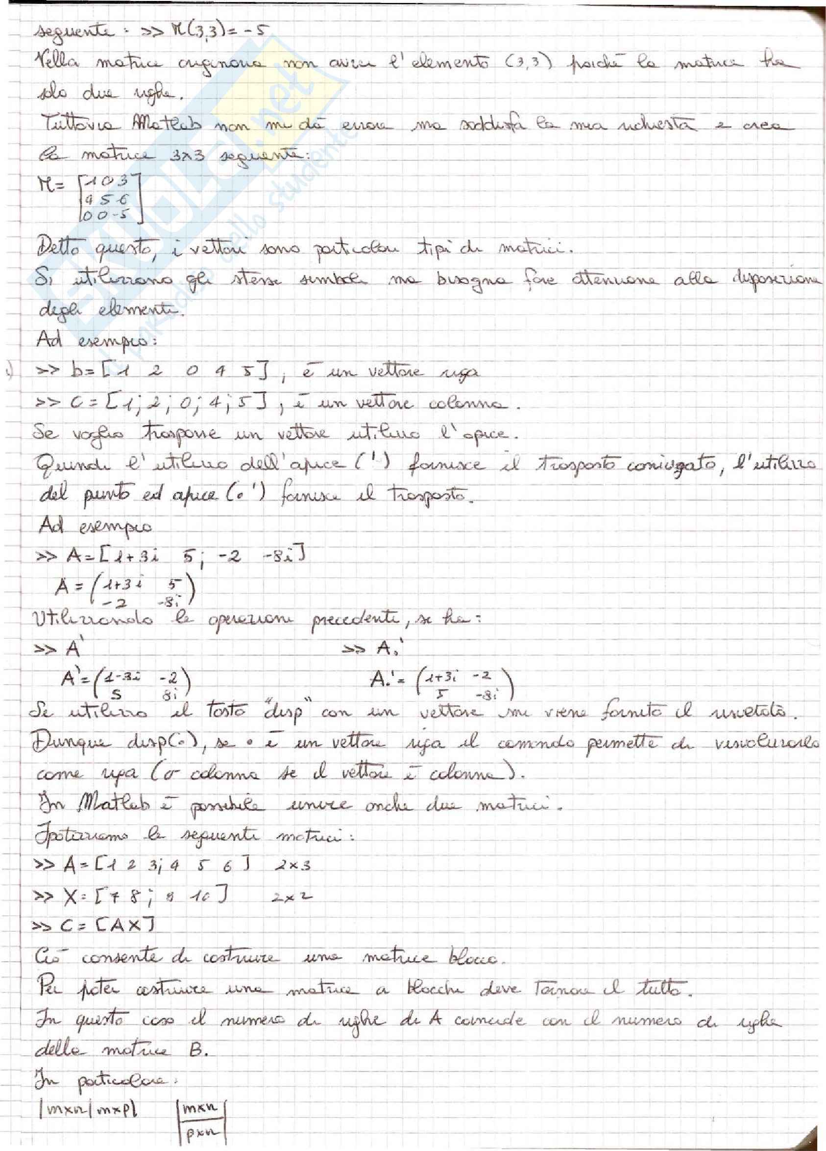 Metodi Numerici per l'Ingegneria  - Appunti Pag. 21