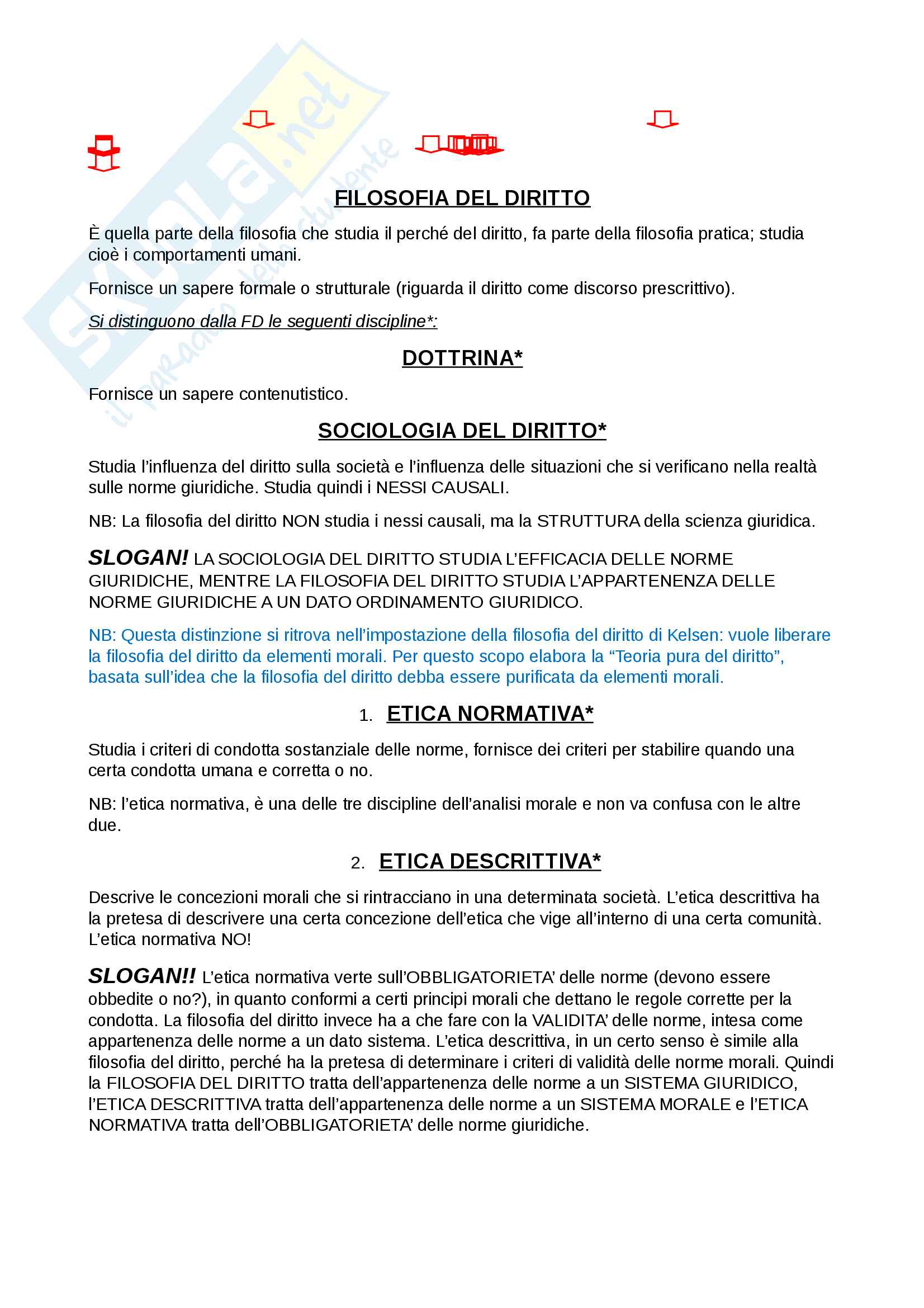 Appunti filosofia del diritto (primo compito) Pag. 1