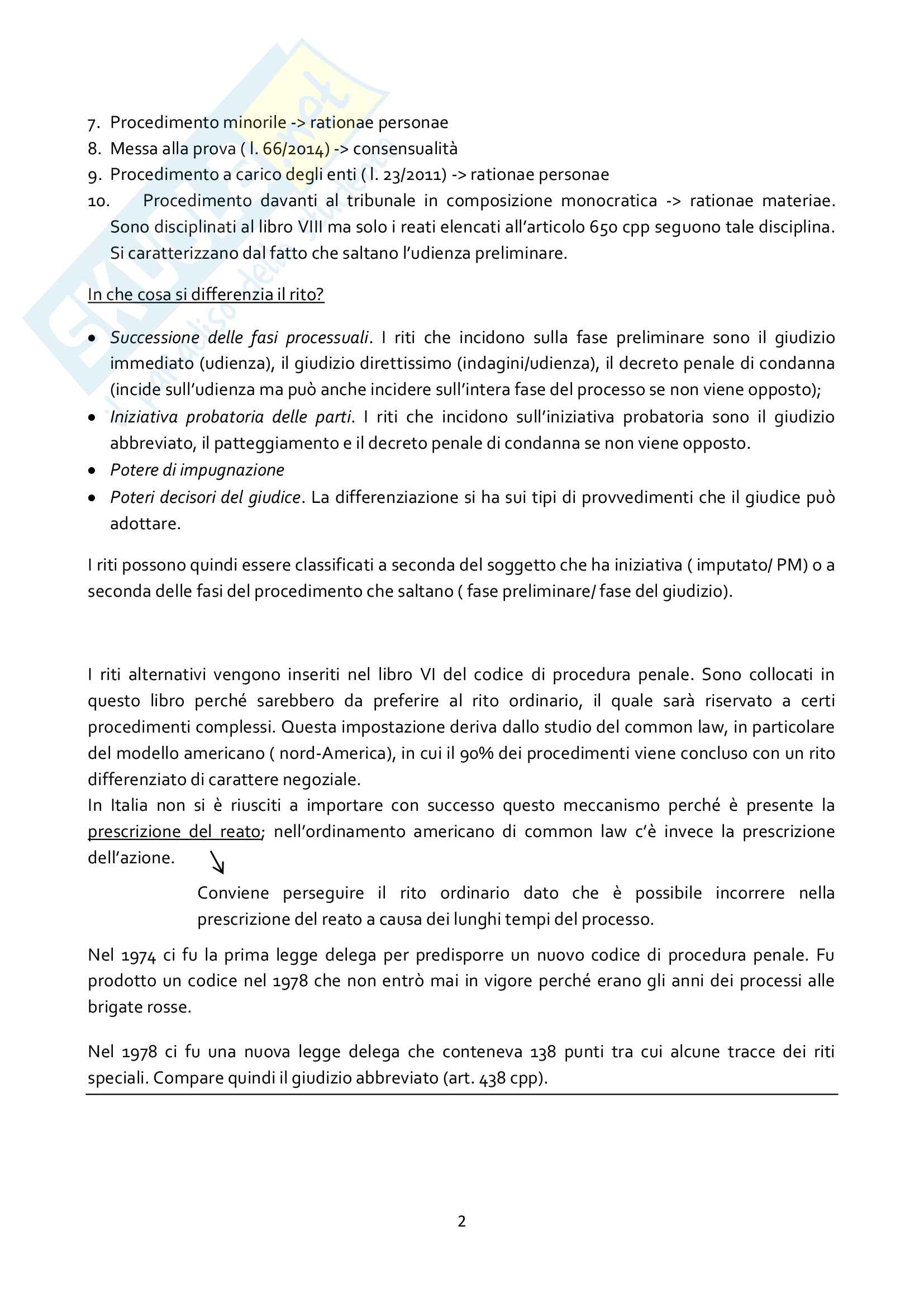 Appunti procedura penale II Pag. 2