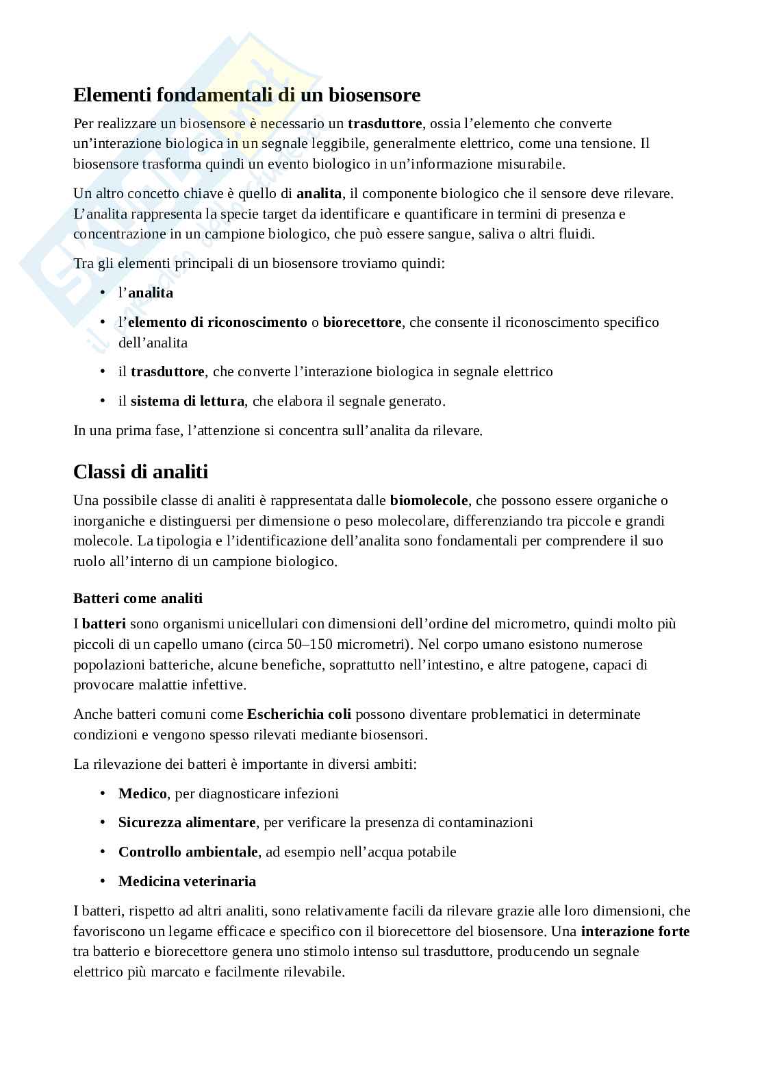 Biosensori, segnali, trasduttori  Pag. 1
