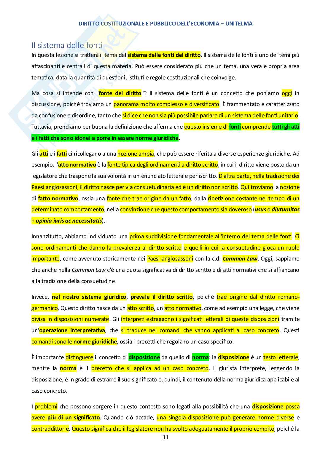 Appunti completi Diritto costituzionale e pubblico dell'economia Pag. 11