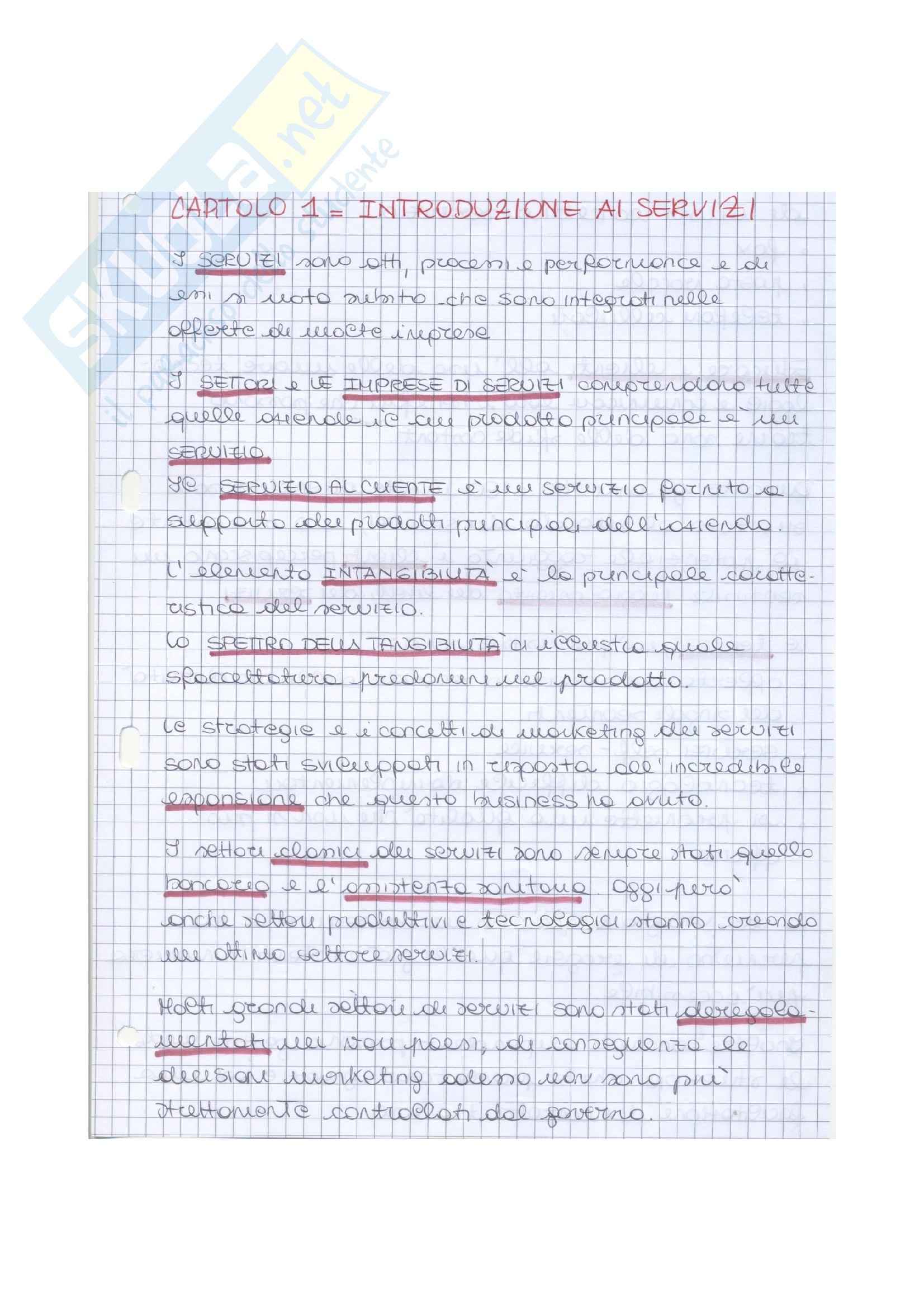 Riassunto esame Marketing, prof. Battaglia, libro consigliato Marketing dei Servizi, Zeithaml, Bitner Pag. 1