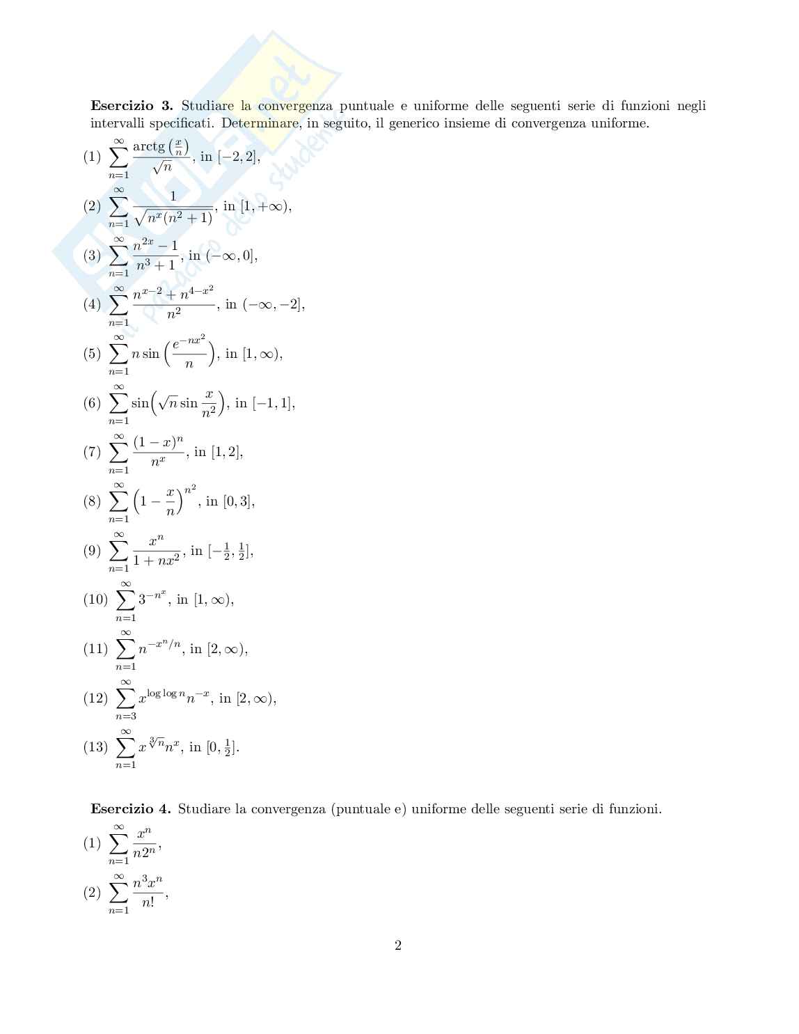 Esercizi Analisi 2 Pag. 2