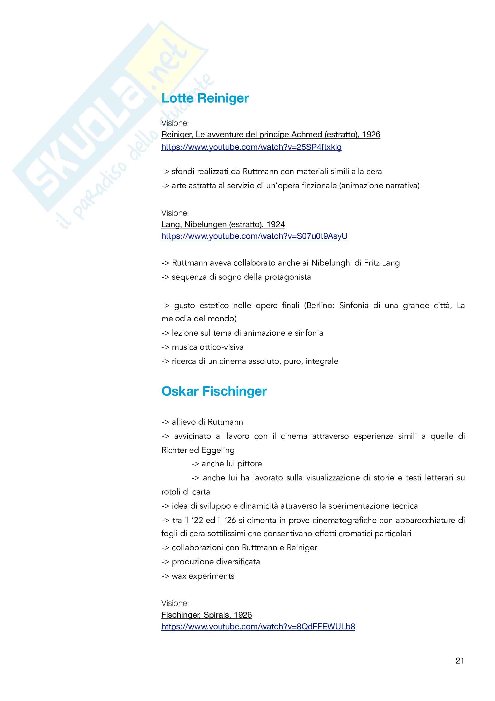 il cinema e le arti Pag. 21