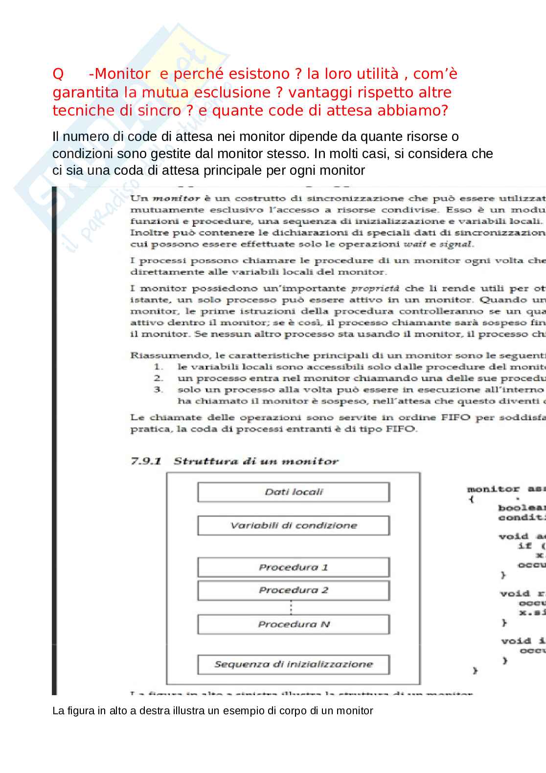 Domande e risposte Sistemi operativi Pag. 1