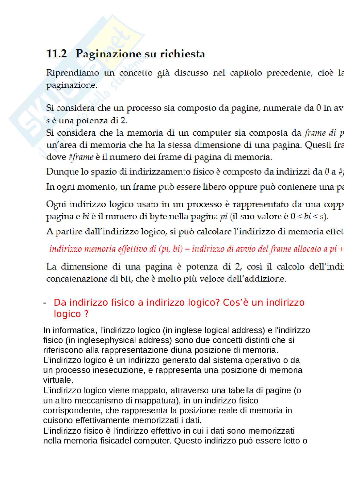 Domande e risposte Sistemi operativi Pag. 6