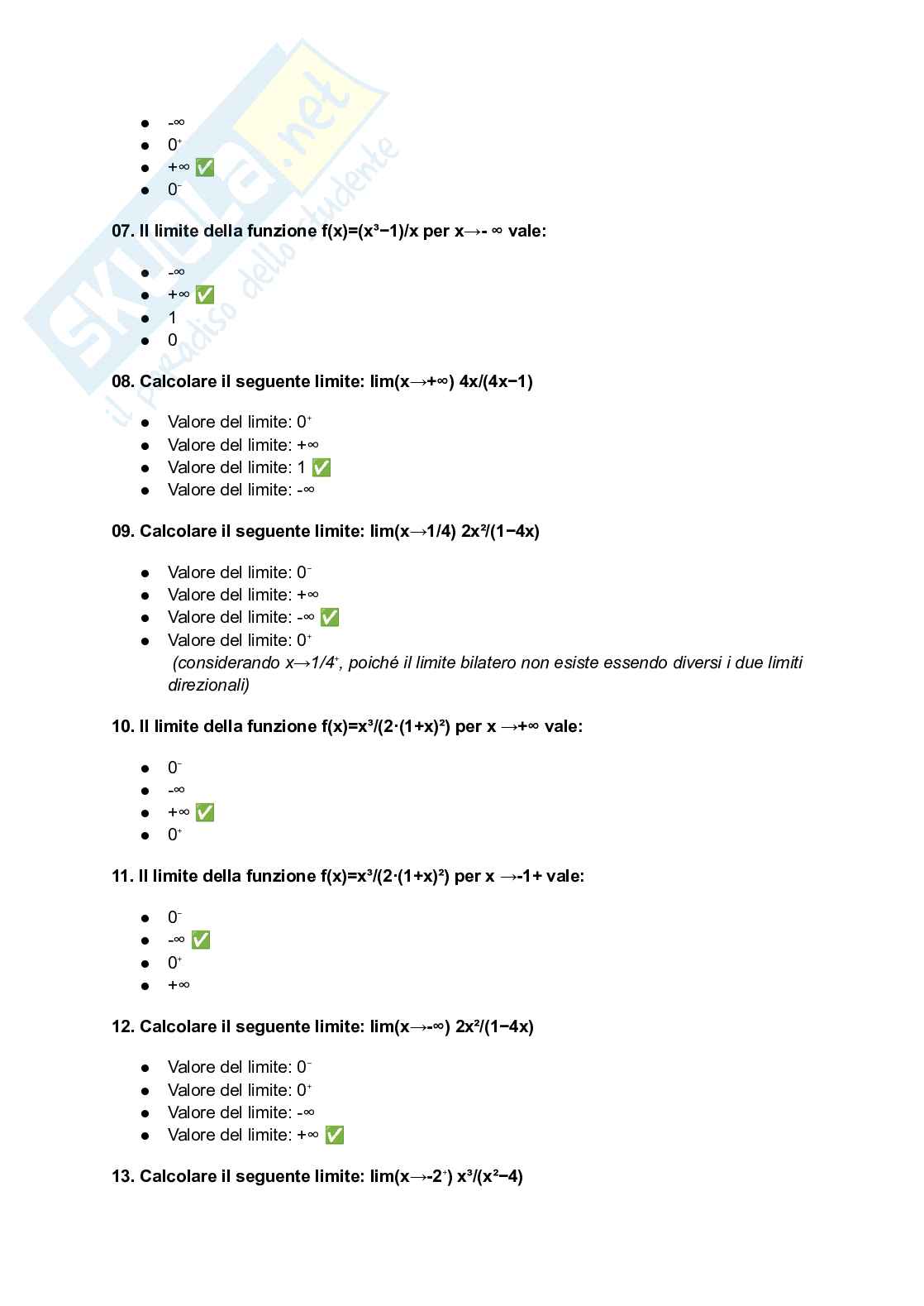 Paniere completo Metodi matematici, 2026 Pag. 11
