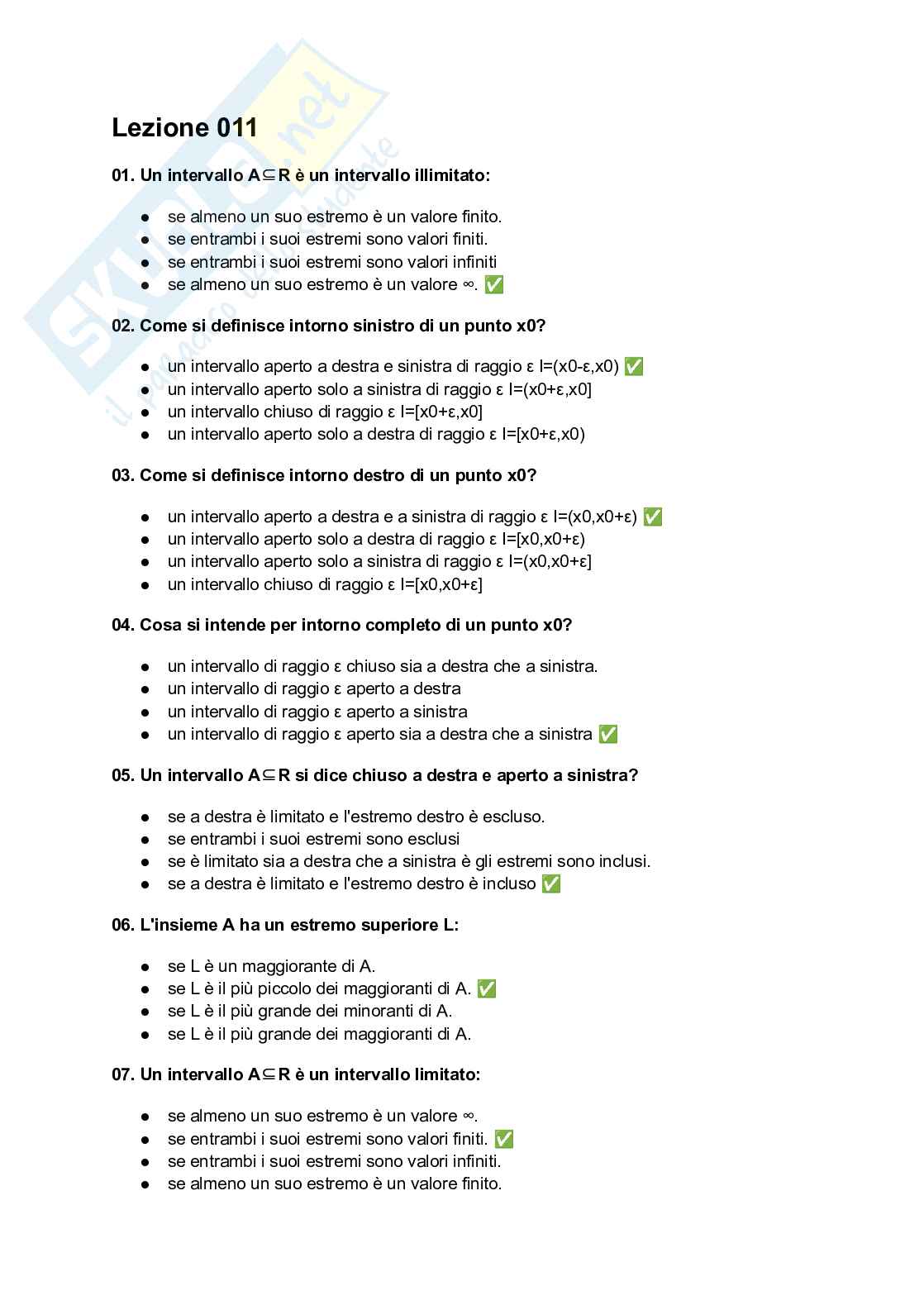Paniere completo Metodi matematici, 2026 Pag. 2