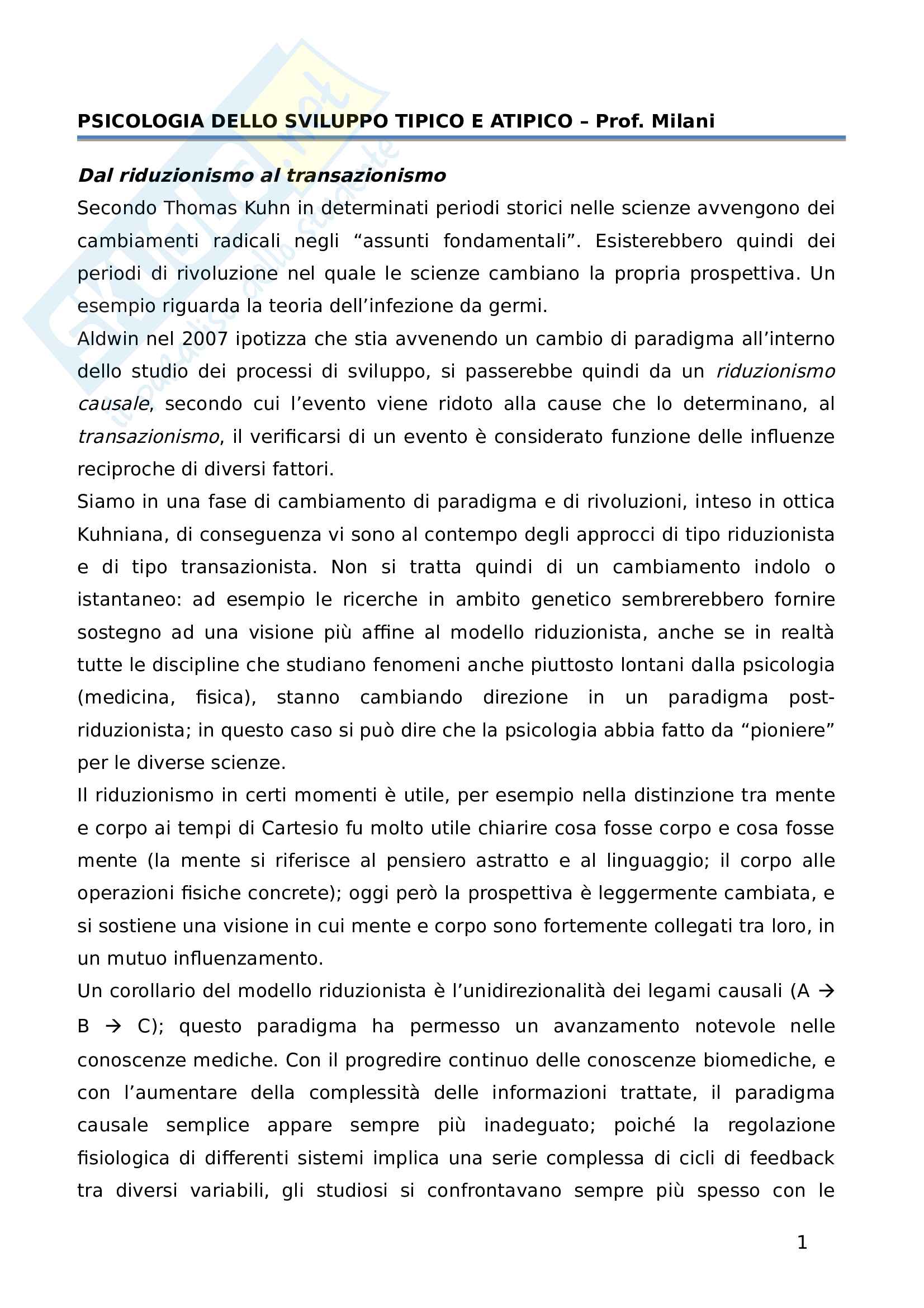 Psicologia Dello Sviluppo Tipico E Atipico