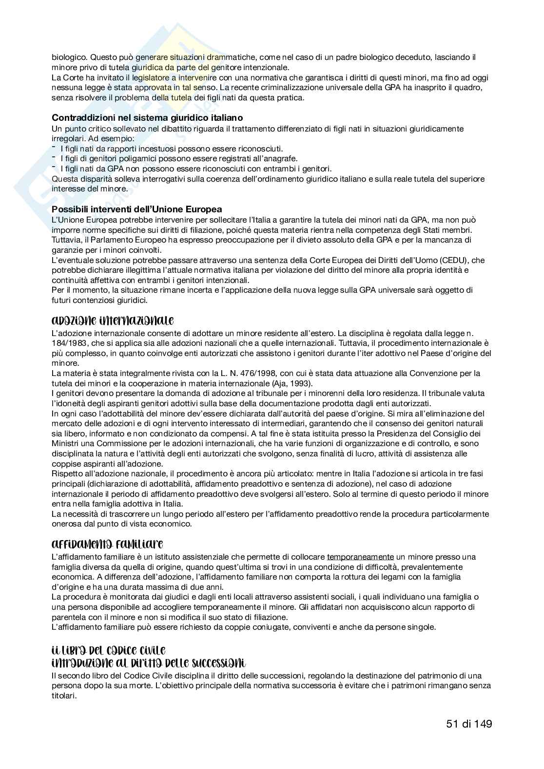 Riassunto esame Diritto privato, Prof. Quarta Alessandra, libro consigliato Manuale di diritto privato, Torrente, Schlesinger Pag. 51