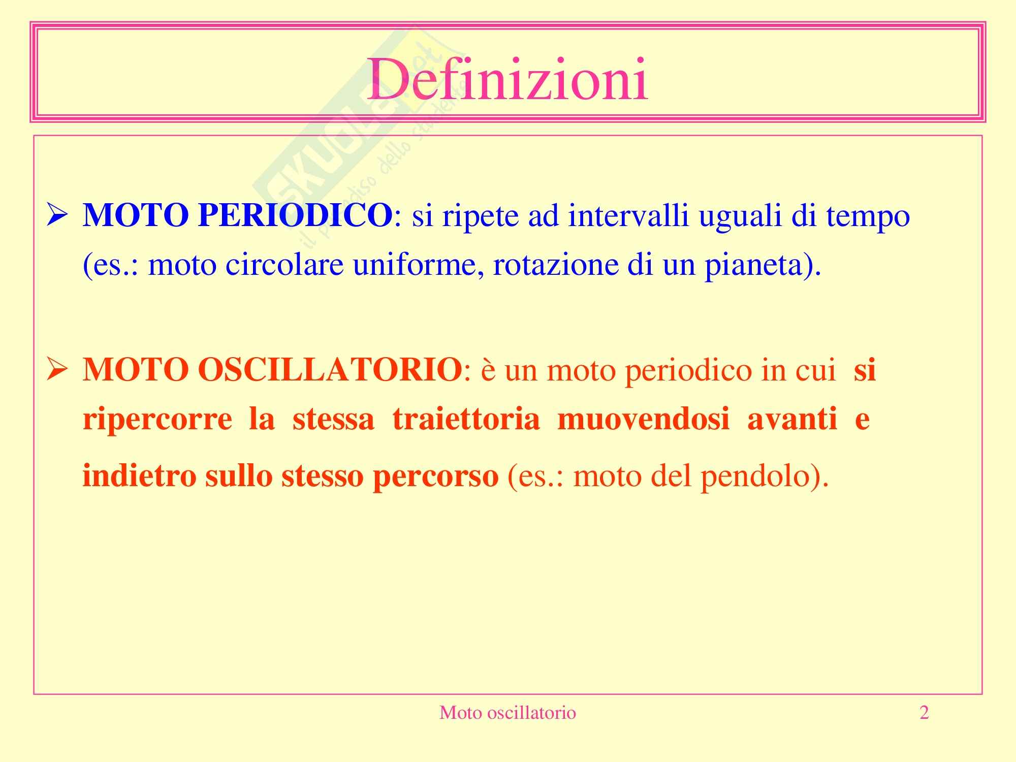 Fisica Medica - moto oscillatorio Pag. 2