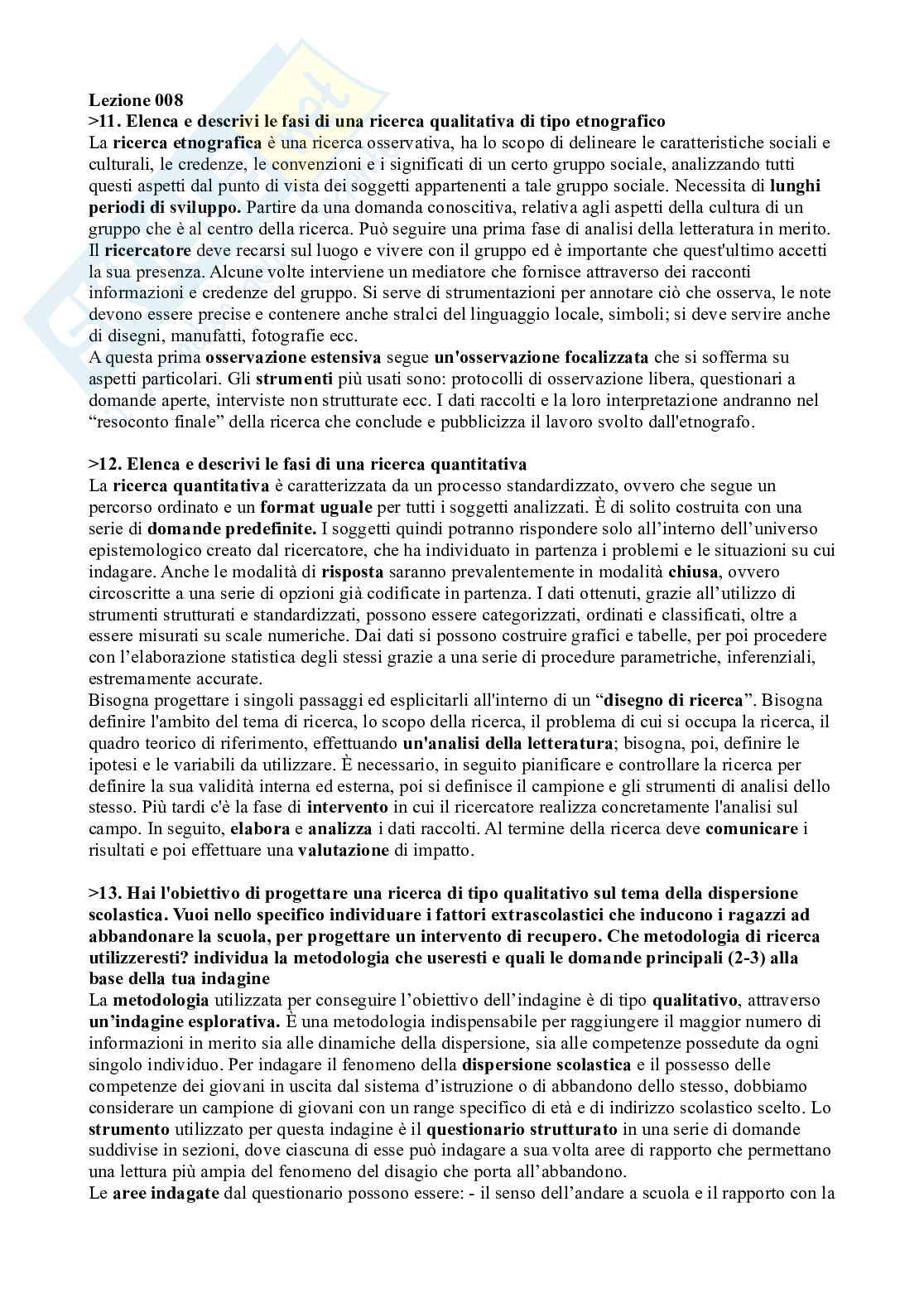 Paniere Pedagogia sperimentale - Domande Pag. 2