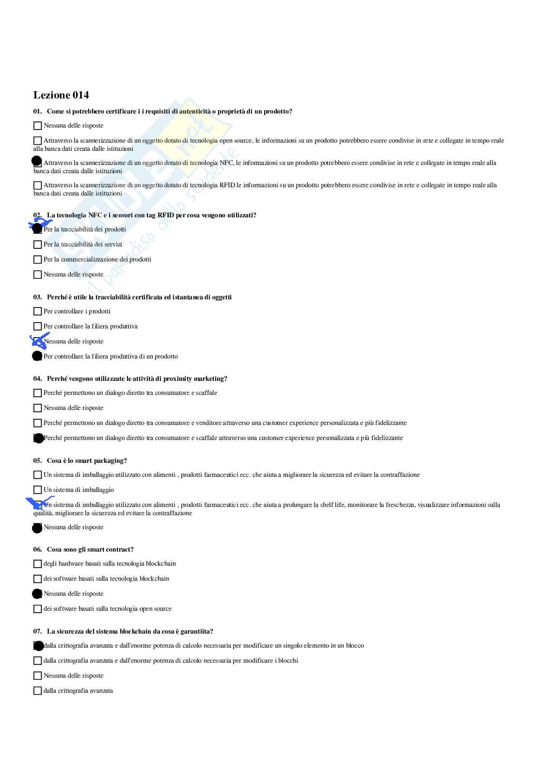 Paniere completo di Dispositivi intelligenti a supporto della salute e del benessere (2026) - Risposte multiple e aperte corrette Pag. 21
