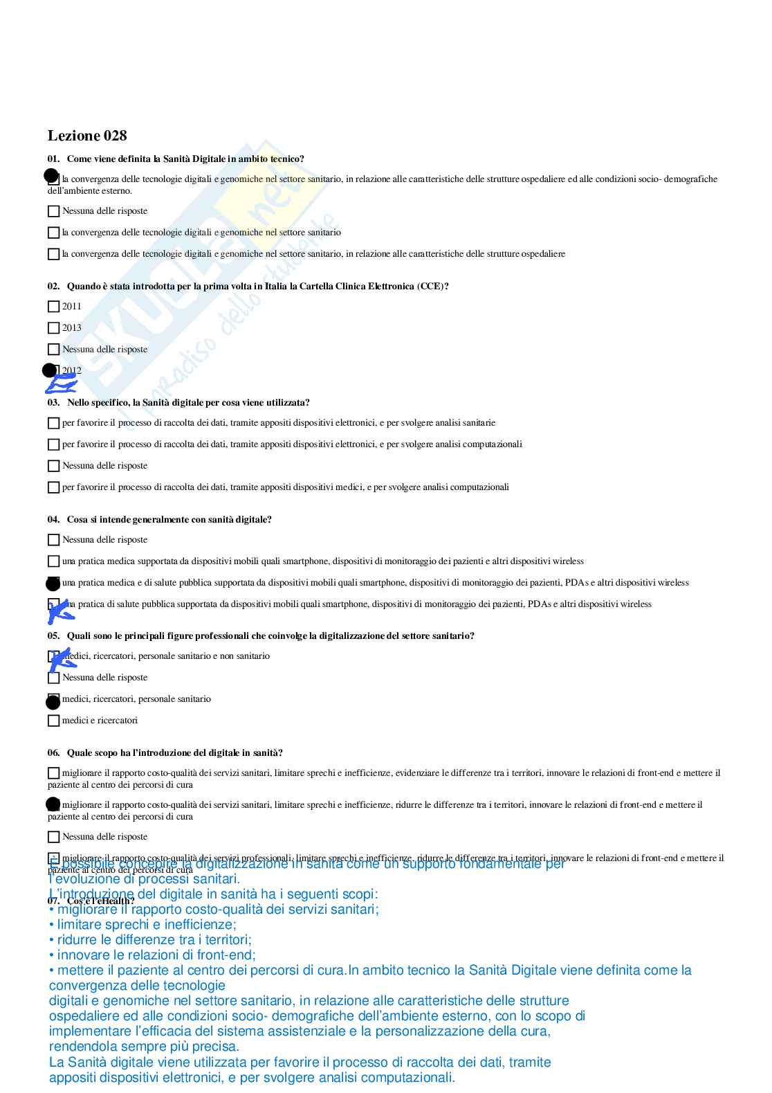 Paniere completo di Dispositivi intelligenti a supporto della salute e del benessere (2026) - Risposte multiple e aperte corrette Pag. 36