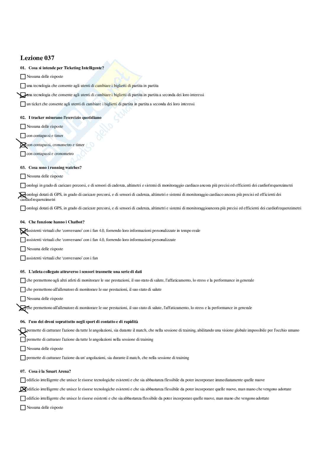 Paniere completo di Dispositivi intelligenti a supporto della salute e del benessere (2026) - Risposte multiple e aperte corrette Pag. 46