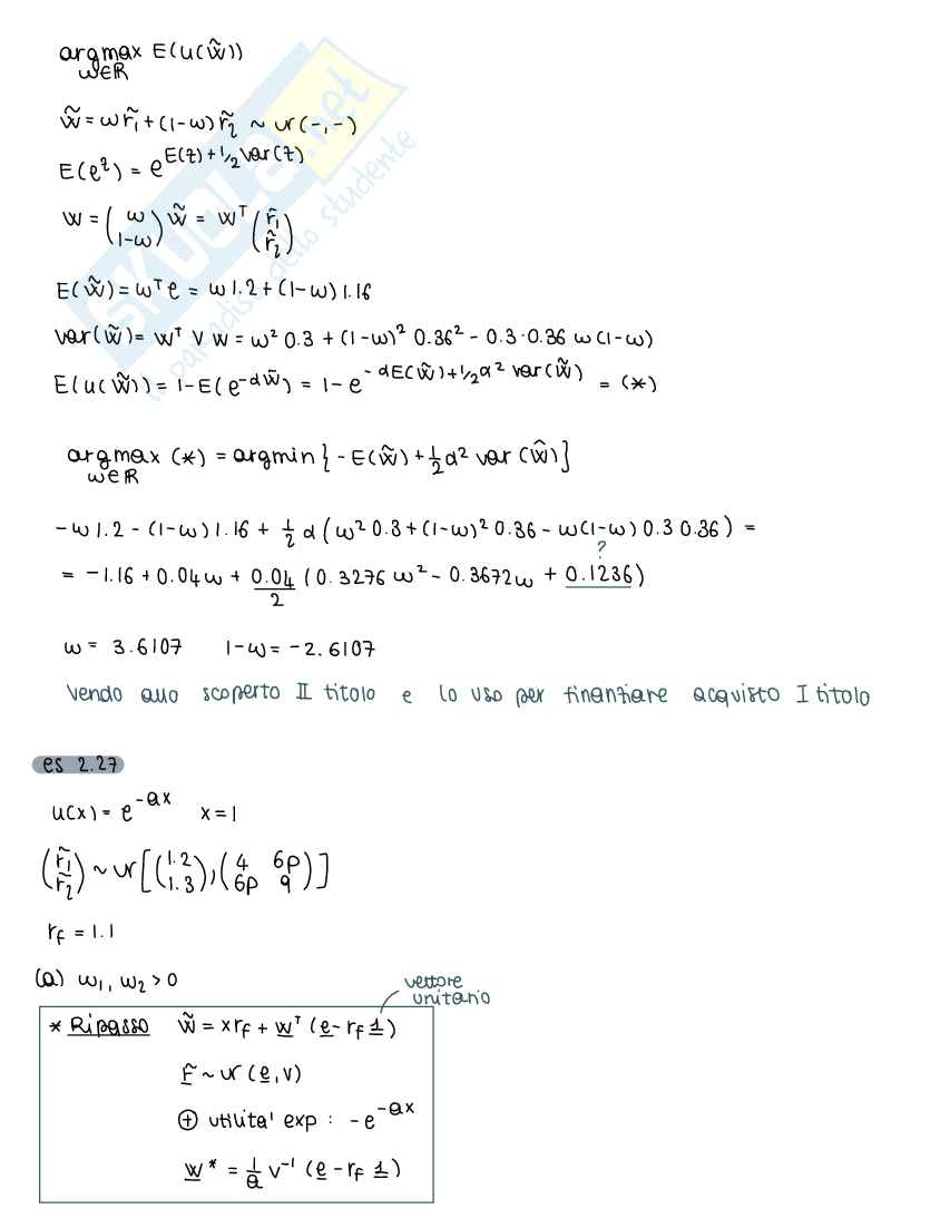 Esercitazioni Finanza matematica Pag. 26