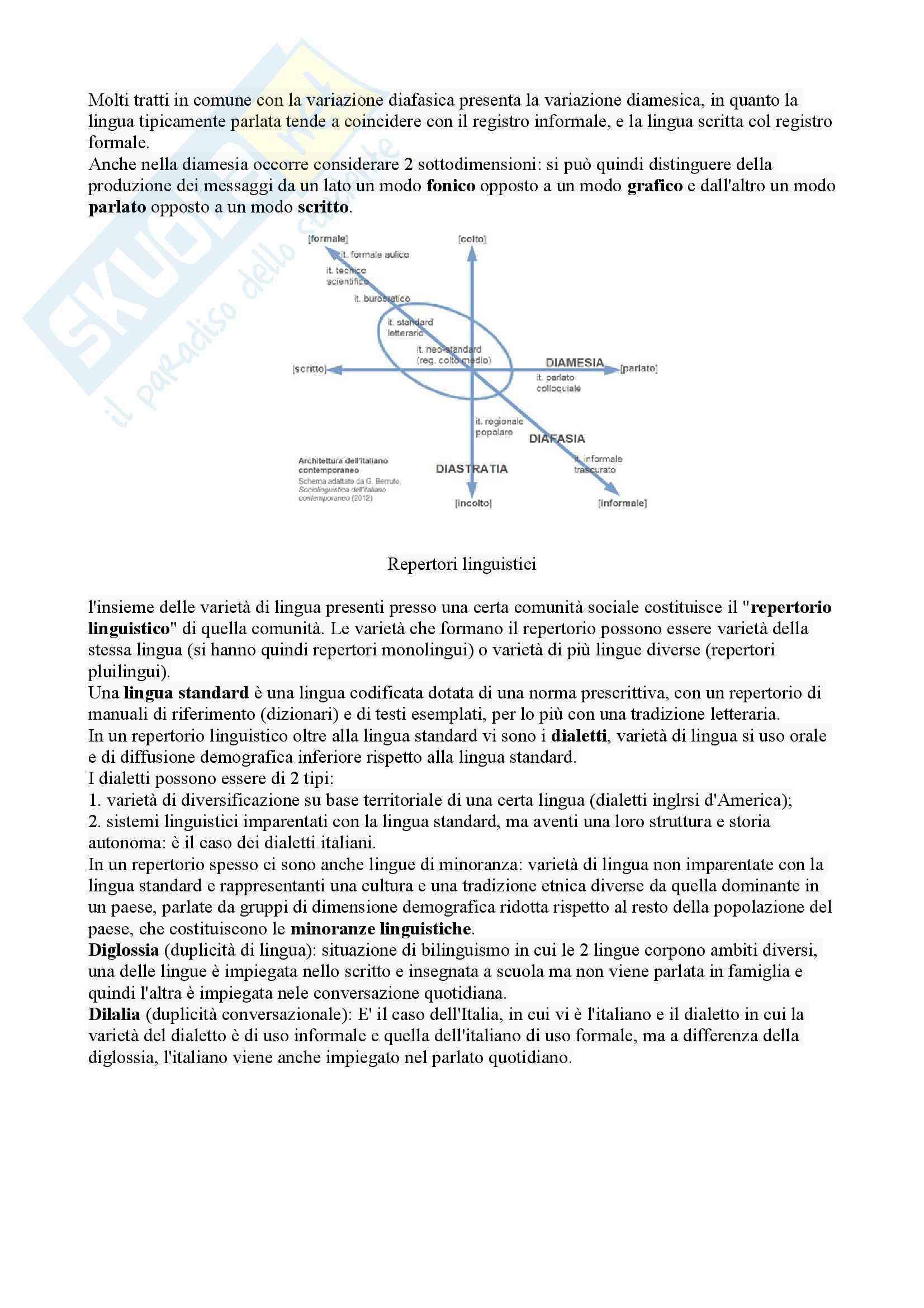 Riassunto esame Fondamenti di Linguistica, docente Marinetti Anna, libro consigliato La Linguistica - un corso introduttivo di G. Berruto, M. Cerrutti Pag. 36