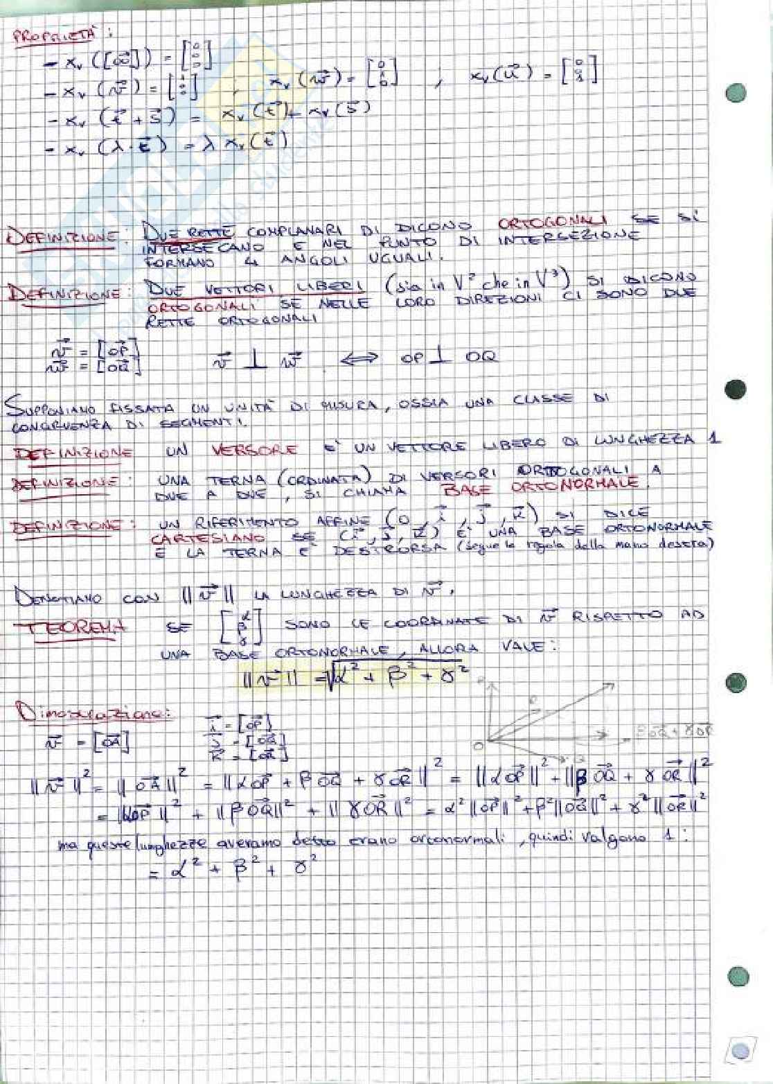 Appunti Geometria e algebra lineare + Formulario + Esercizi svolti e guida pratica alla Risoluzione degli Esercizi D'esame | Ingegneria  Pag. 11